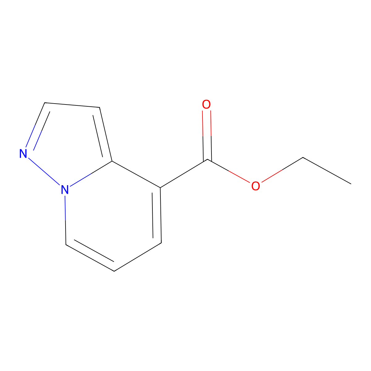 Ethyl pyrazolo[1,5-a]pyridine-4-carboxylate molecular structure, CAS 573763-62-9