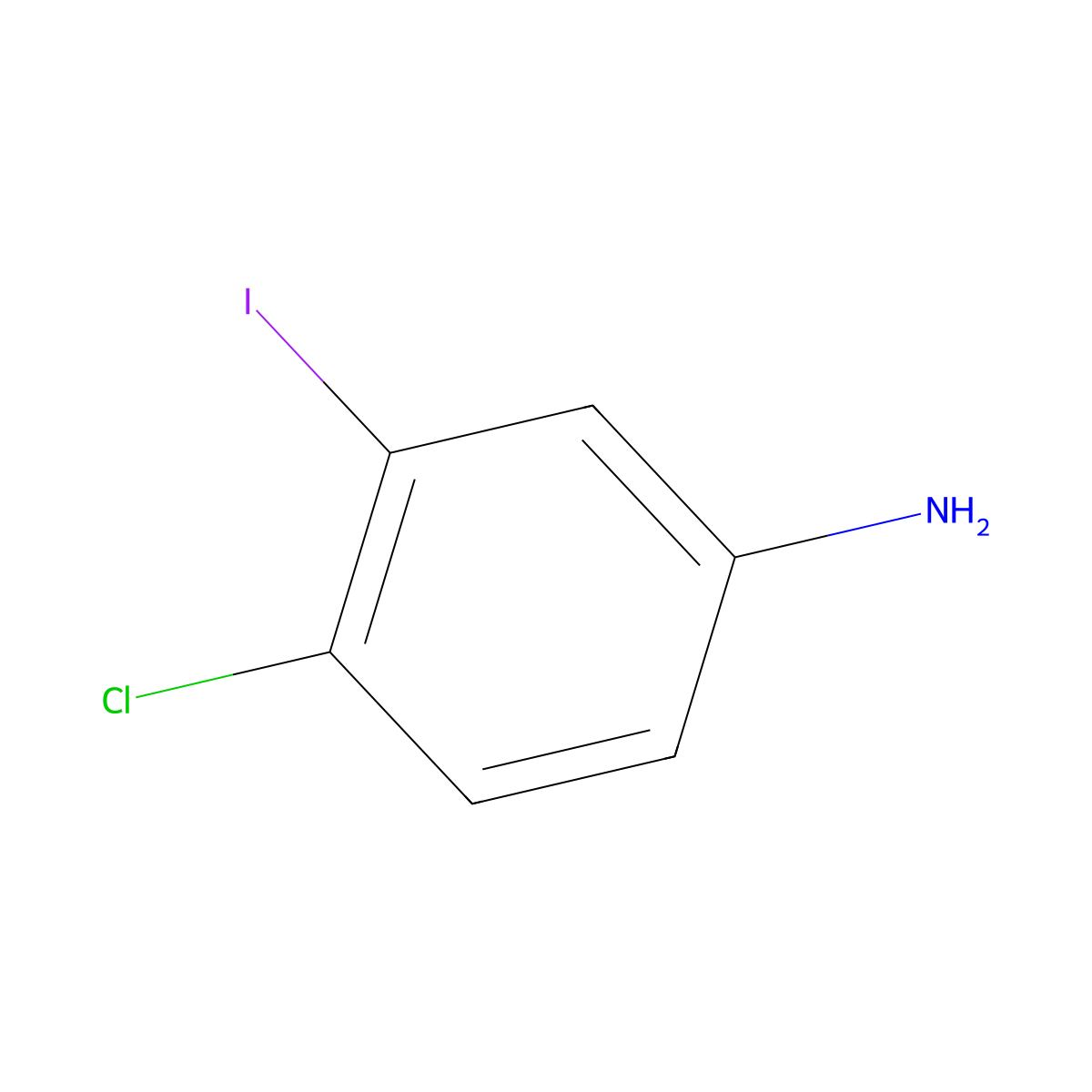4-Chloro-3-iodoaniline molecular structure, CAS 573764-31-5