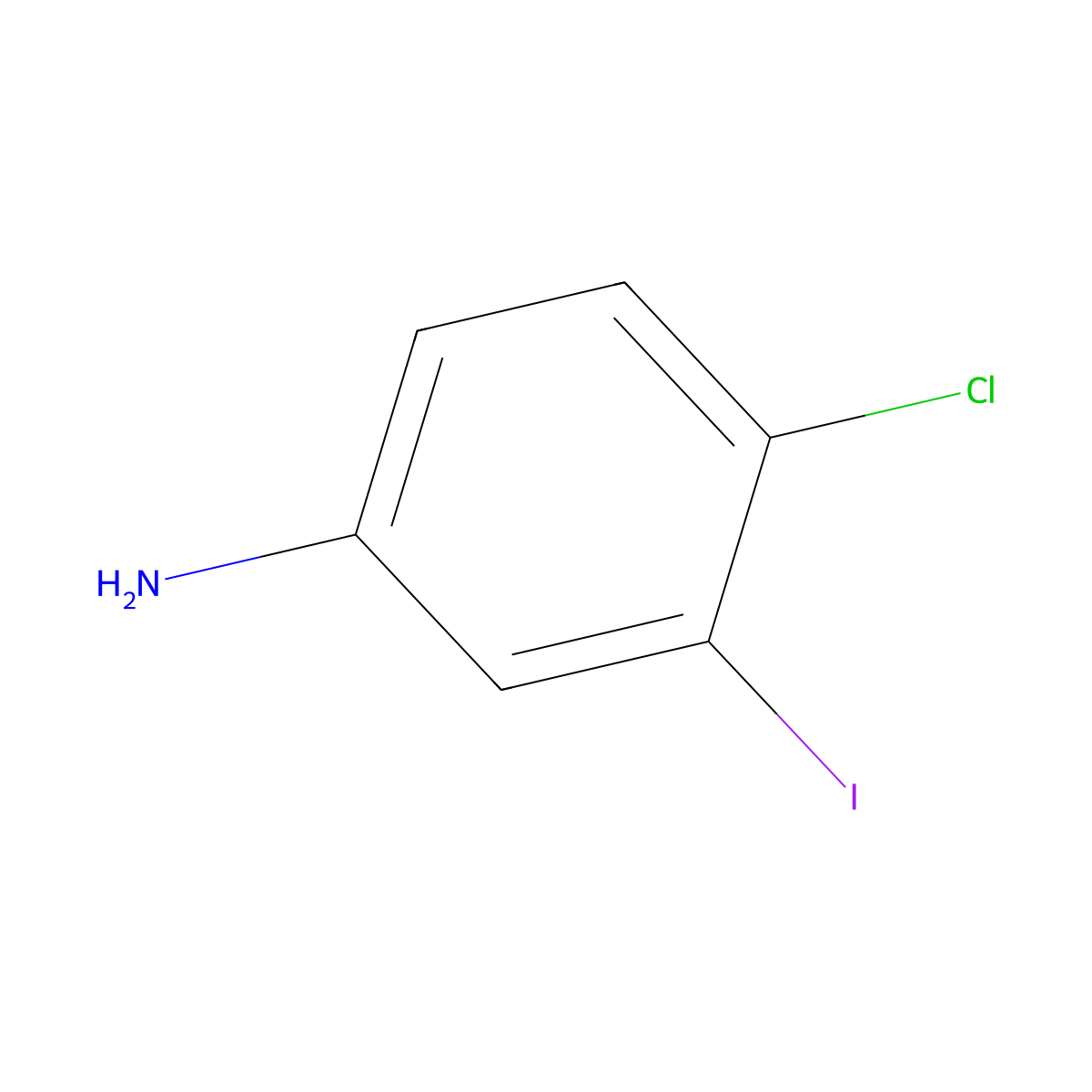 4-Chloro-3-iodoaniline molecular structure, CAS 573764-31-5