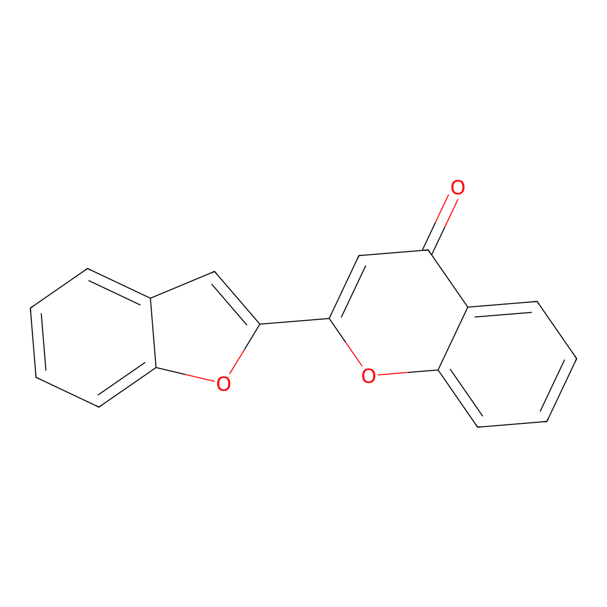 2-Benzofurylchromone molecular structure, CAS 57379-56-3