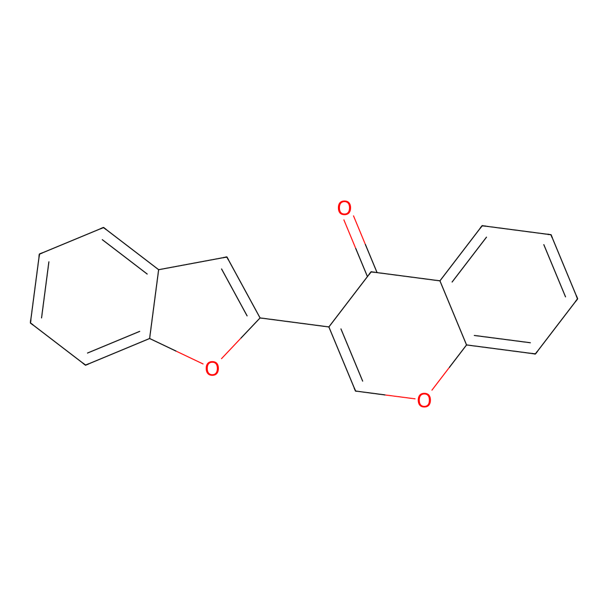 3-(1-benzofuran-2-yl)-4H-chromen-4-one molecular structure, CAS 57379-57-4