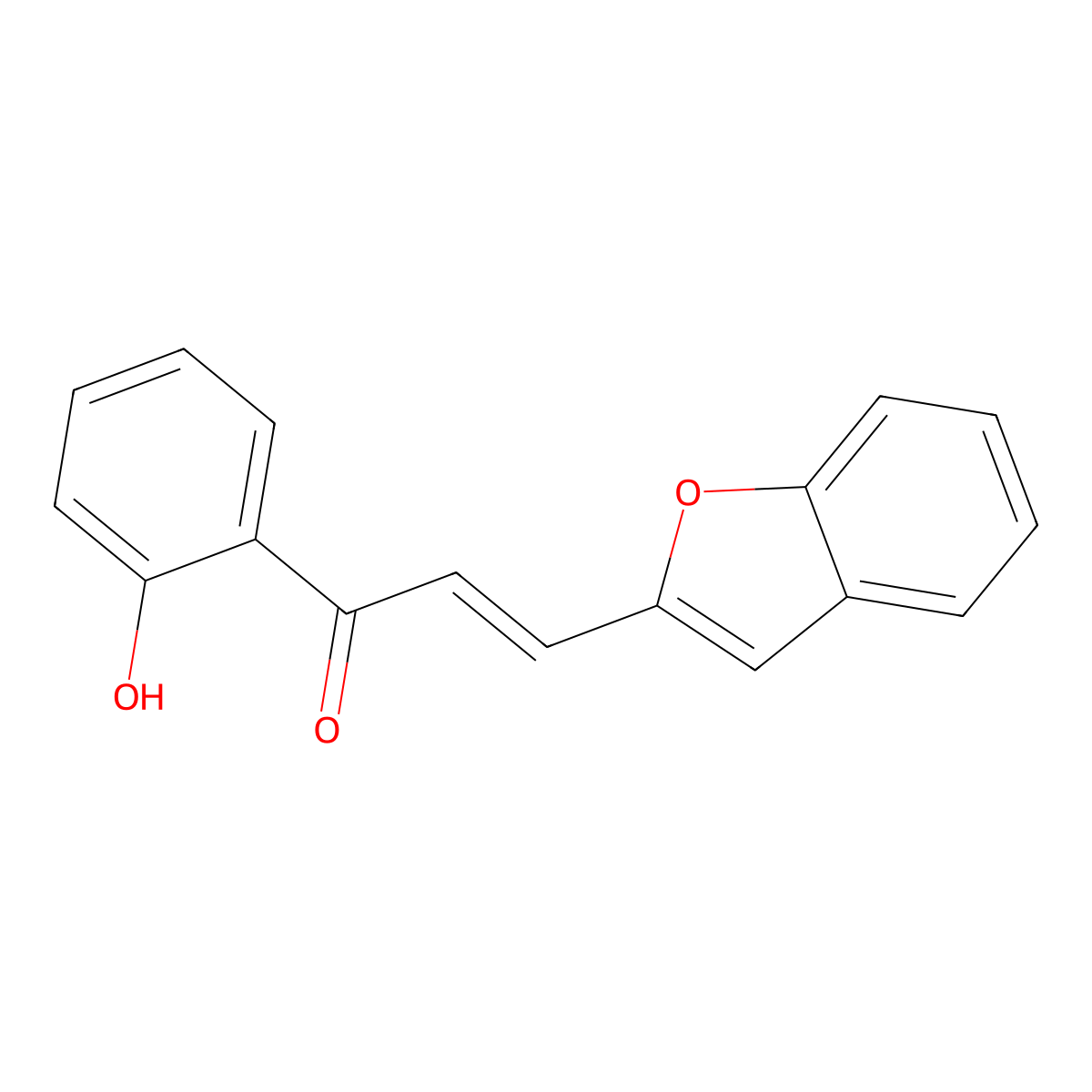 2-Propen-1-one, 3-(2-benzofuranyl)-1-(2-hydroxyphenyl)- molecular structure, CAS 57379-58-5