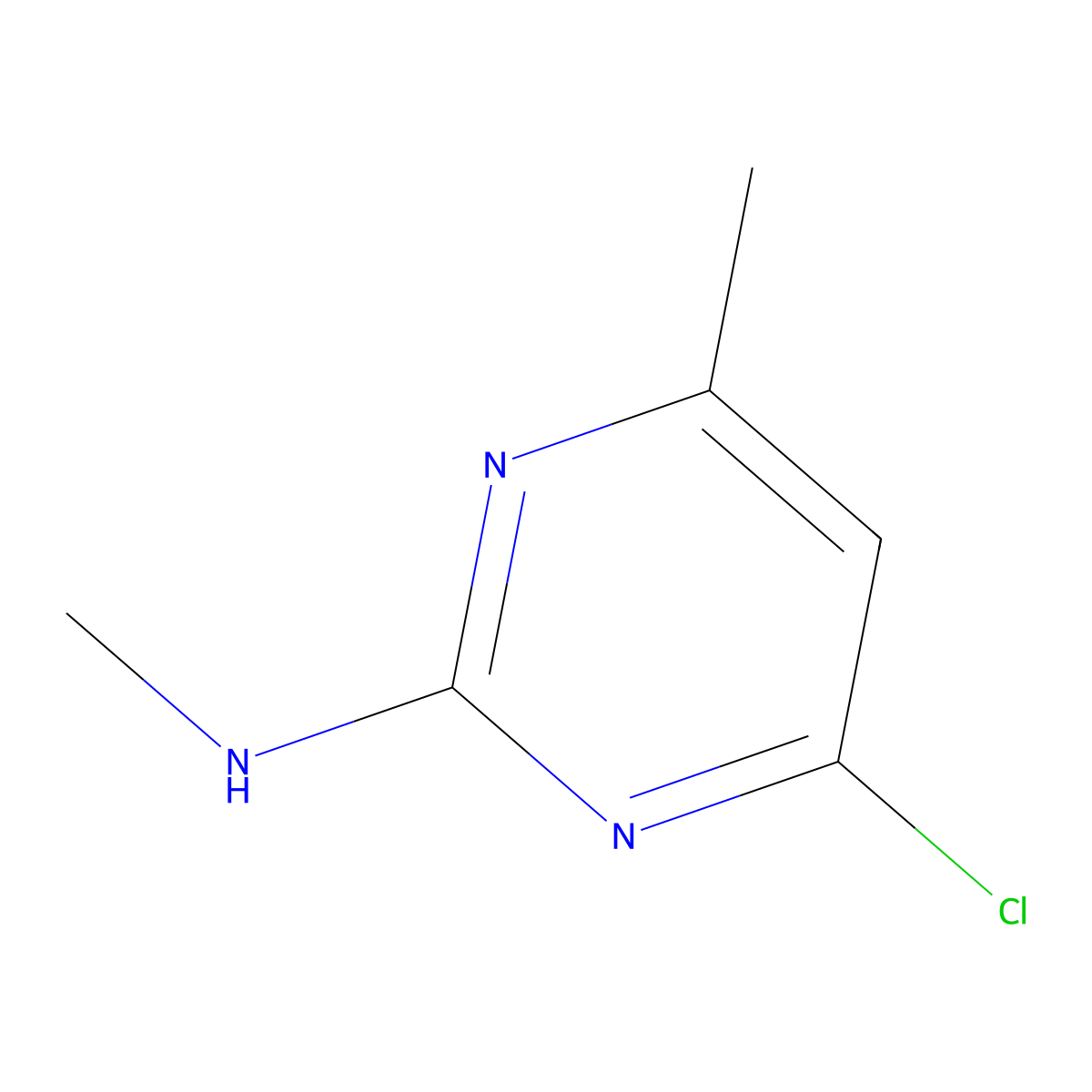 4-chloro-N,6-dimethylpyrimidin-2-amine molecular structure, CAS 5738-15-8