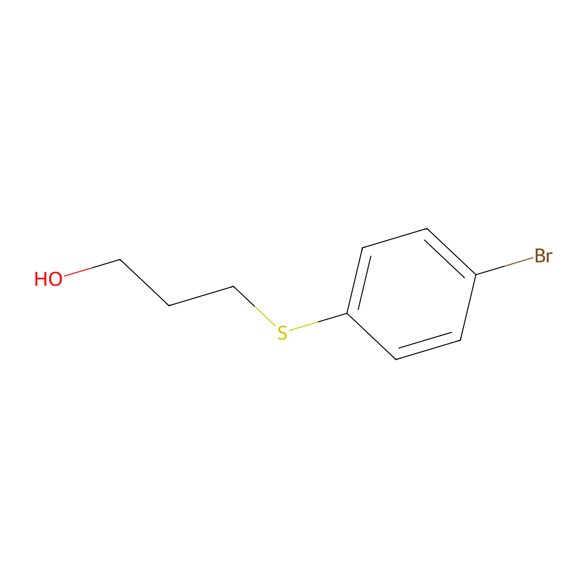 3-[(4-Bromophenyl)sulfanyl]propan-1-ol molecular structure, CAS 5738-82-9