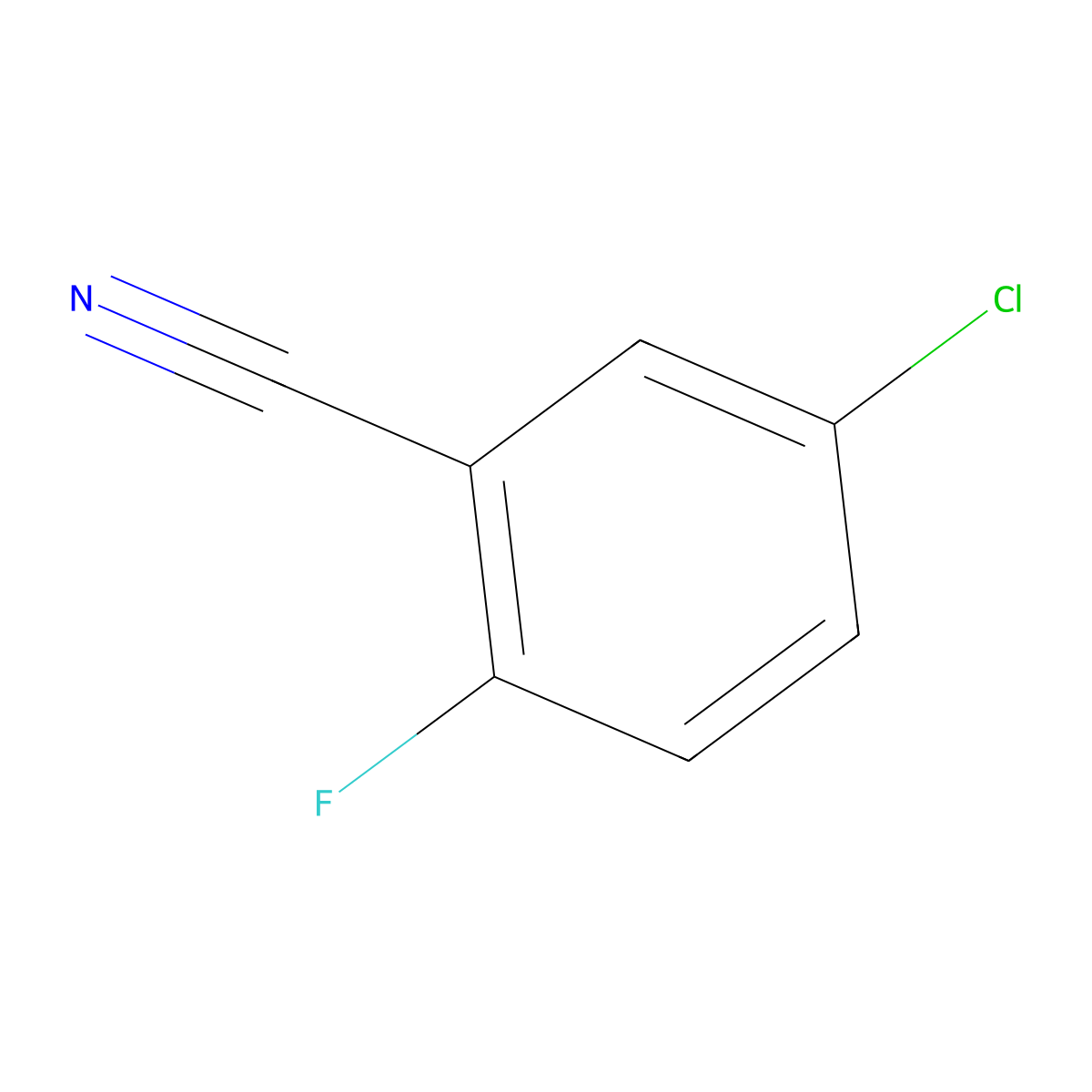 5-Chloro-2-fluorobenzonitrile molecular structure, CAS 57381-34-7