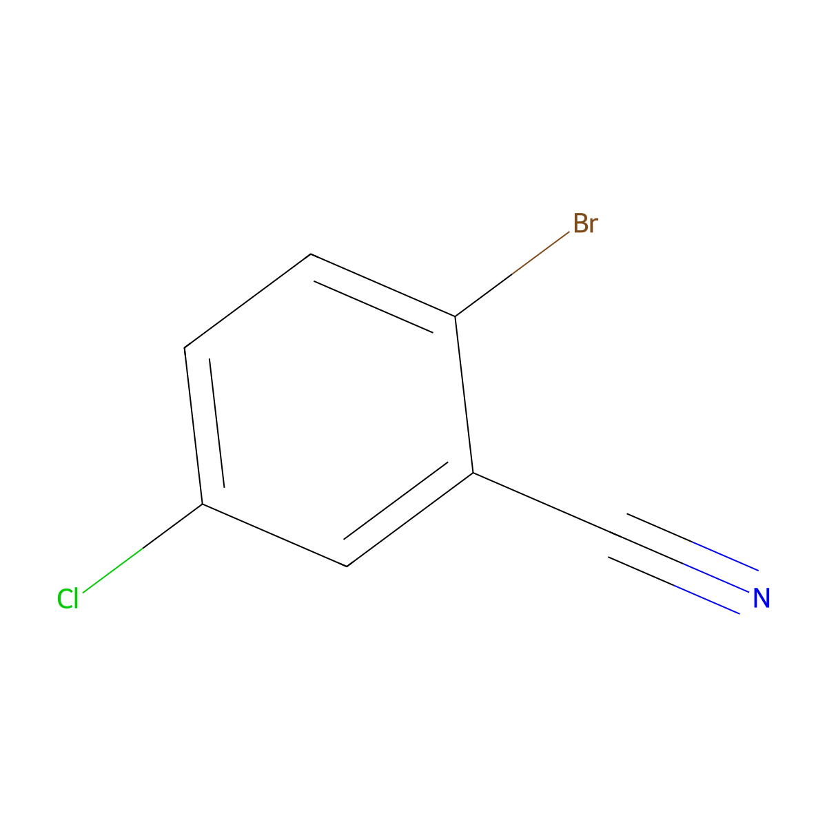 2-Bromo-5-chlorobenzonitrile molecular structure, CAS 57381-37-0