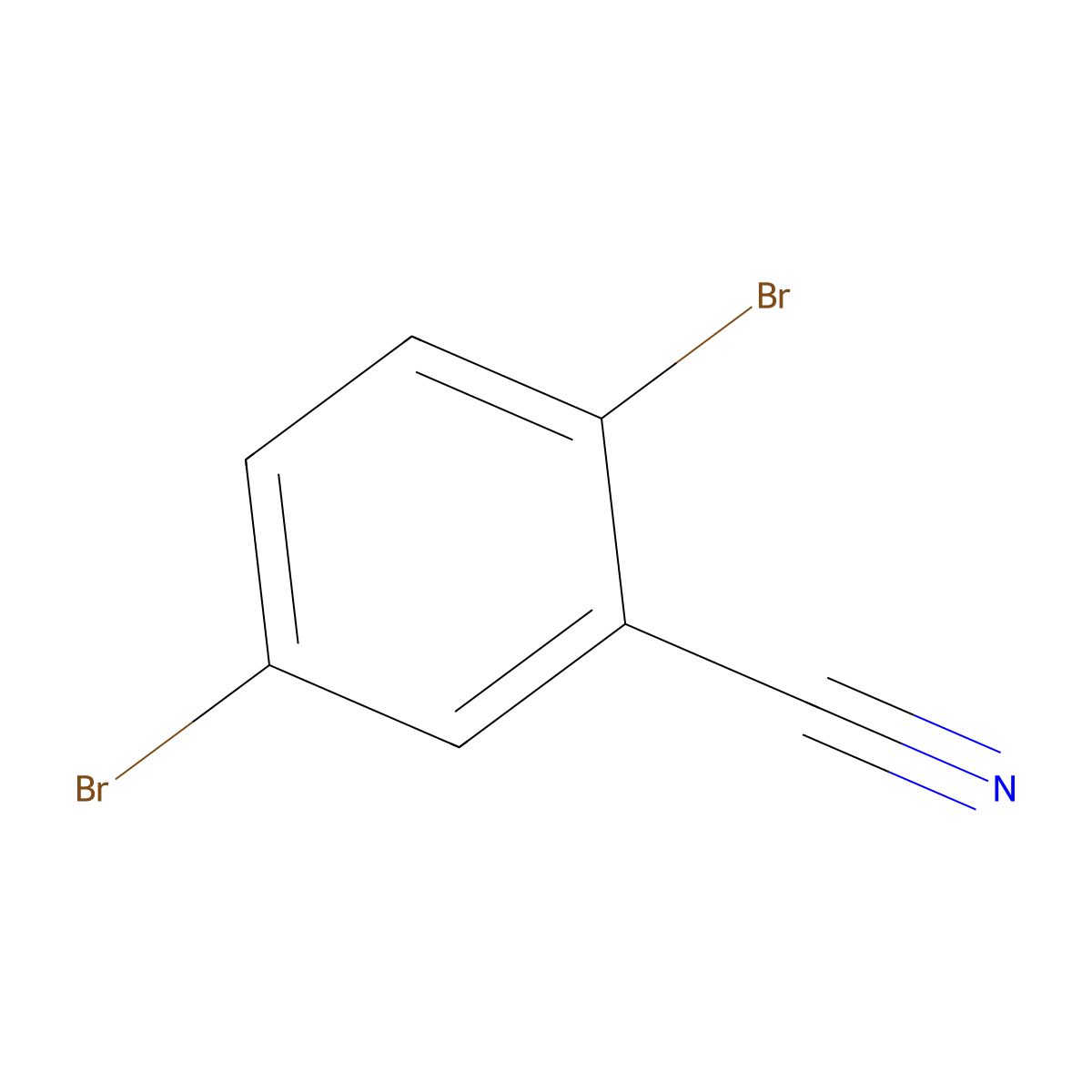 2,5-Dibromobenzonitrile molecular structure, CAS 57381-41-6