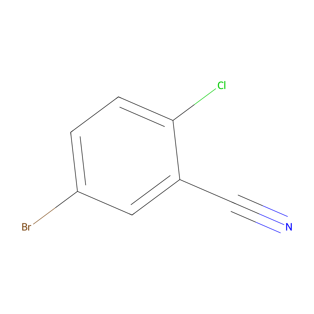 5-Bromo-2-chlorobenzonitrile molecular structure, CAS 57381-44-9