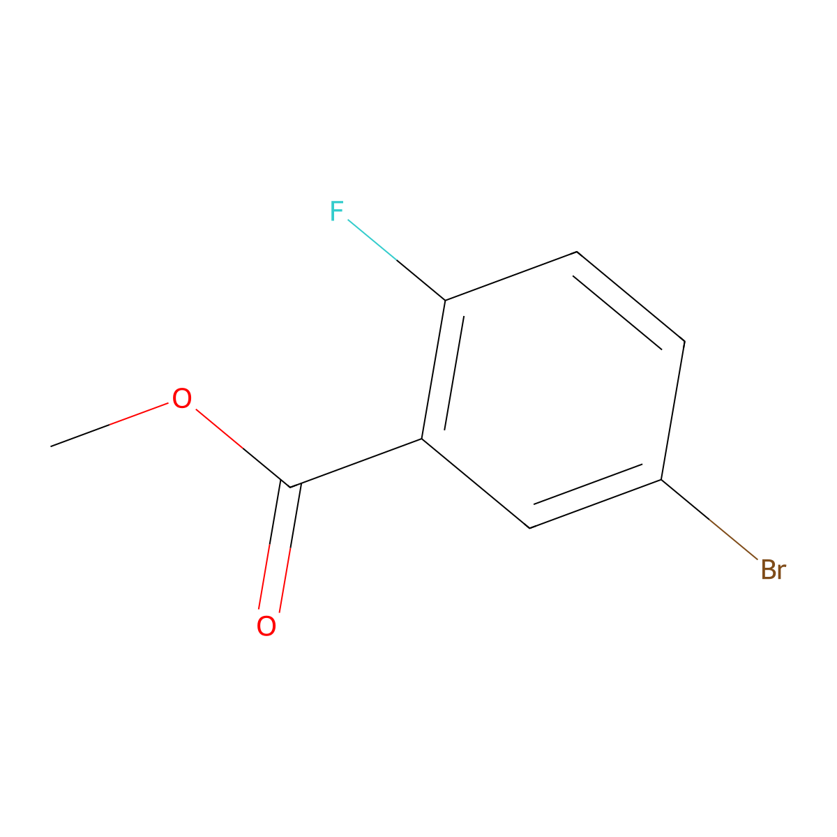 Methyl 5-bromo-2-fluorobenzoate molecular structure, CAS 57381-59-6