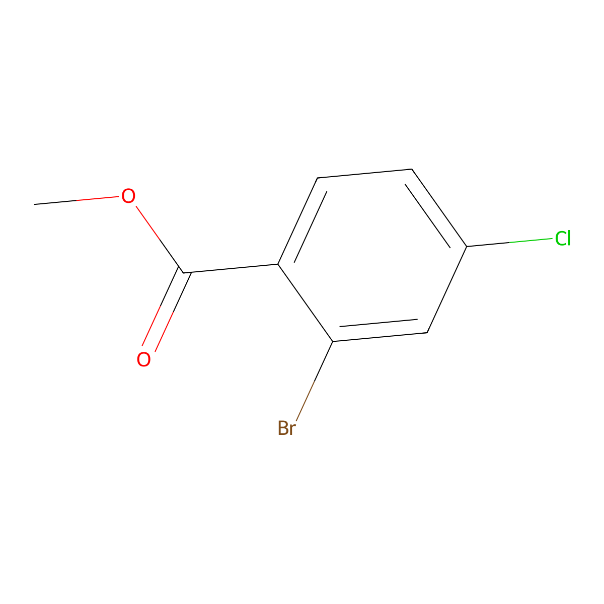Methyl 2-Bromo-4-chlorobenzoate molecular structure, CAS 57381-62-1