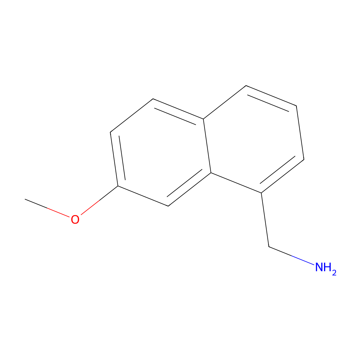 1-(Aminomethyl)-7-methoxynaphthalene molecular structure, CAS 57382-45-3