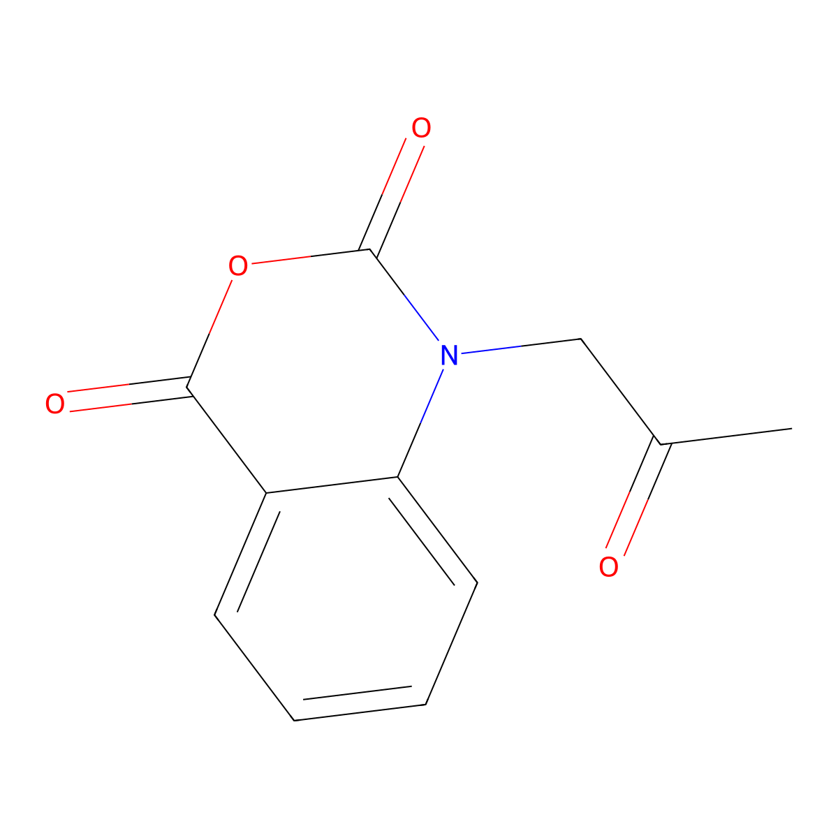 1-(2-oxopropyl)-2,4-dihydro-1H-3,1-benzoxazine-2,4-dione molecular structure, CAS 57384-79-9