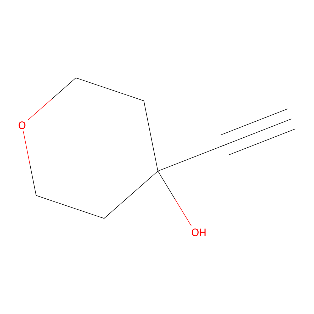 4-Ethynyloxan-4-ol molecular structure, CAS 57385-16-7