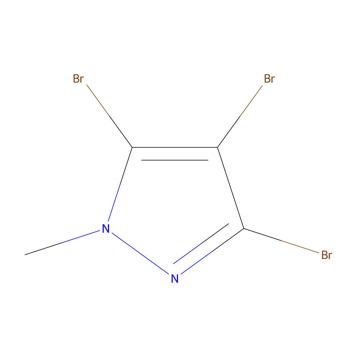 3,4,5-Tribromo-1-methyl-1H-pyrazole molecular structure, CAS 57389-75-0