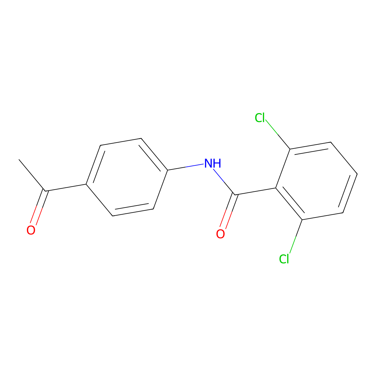 N-(4-acetylphenyl)-2,6-dichlorobenzamide molecular structure, CAS 5739-33-3