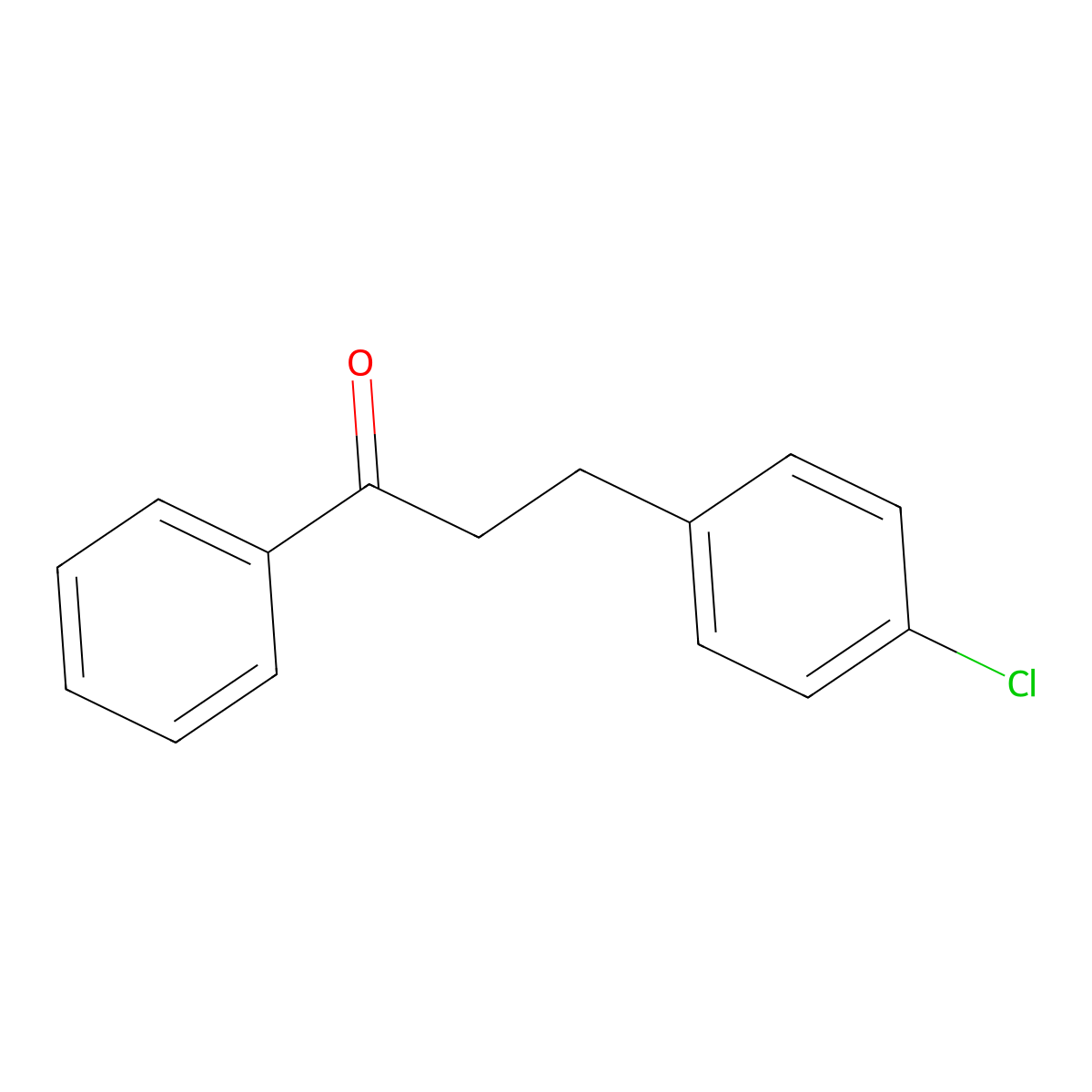 3-(4-Chlorophenyl)-1-phenylpropan-1-one molecular structure, CAS 5739-39-9