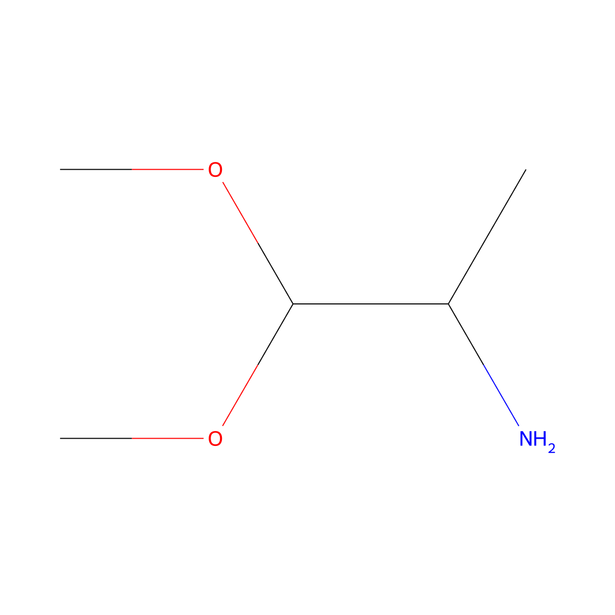 2,2-Dimethoxy-1-methylethylamine molecular structure, CAS 57390-38-2