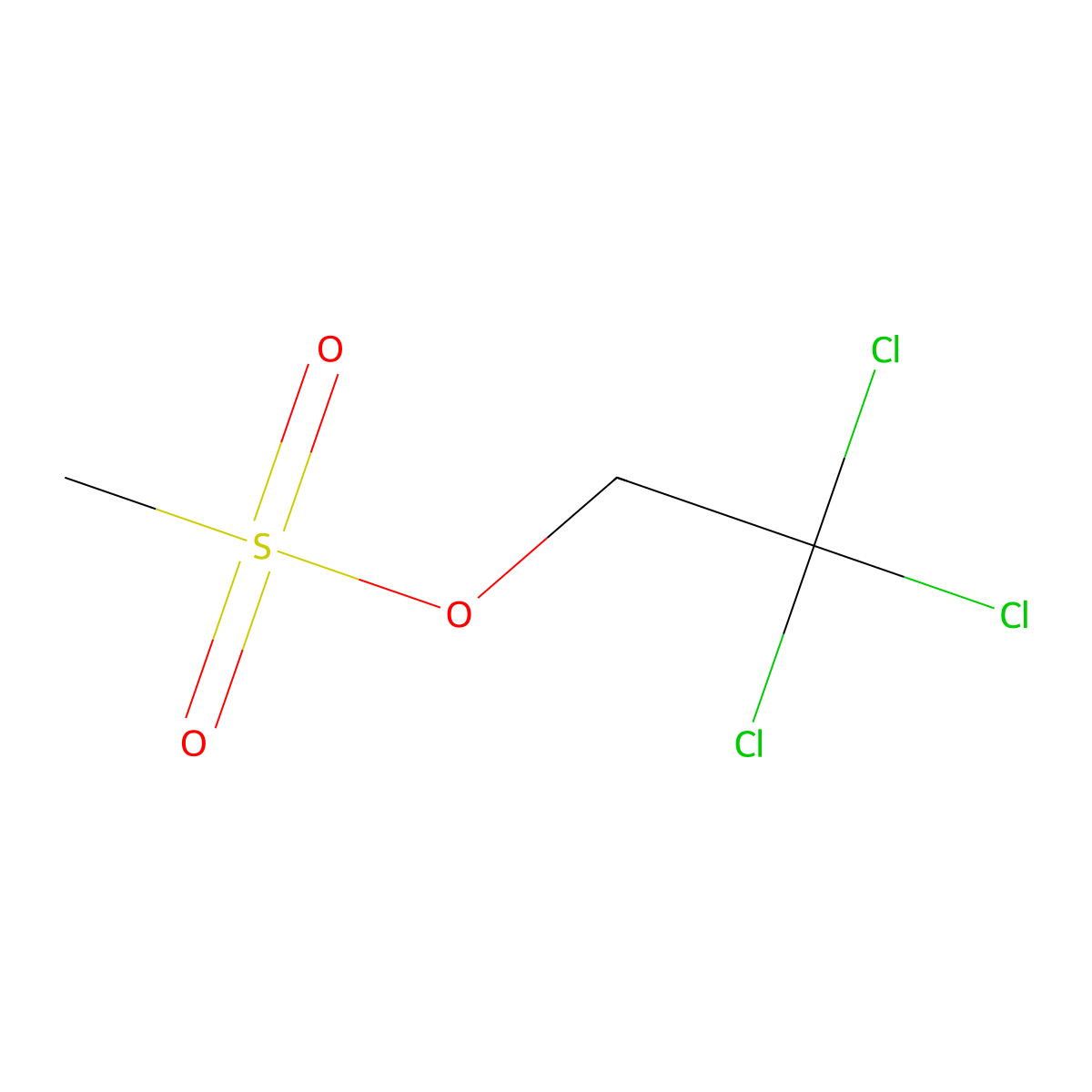 Ethanol, 2,2,2-trichloro-, methanesulfonate molecular structure, CAS 57392-58-2