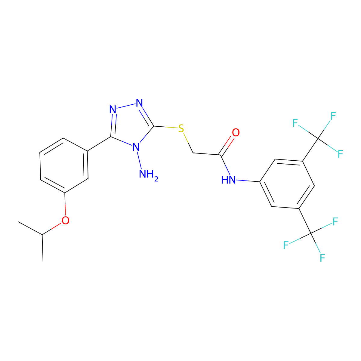 C21H19F6N5O2S molecular structure, CAS 573929-78-9