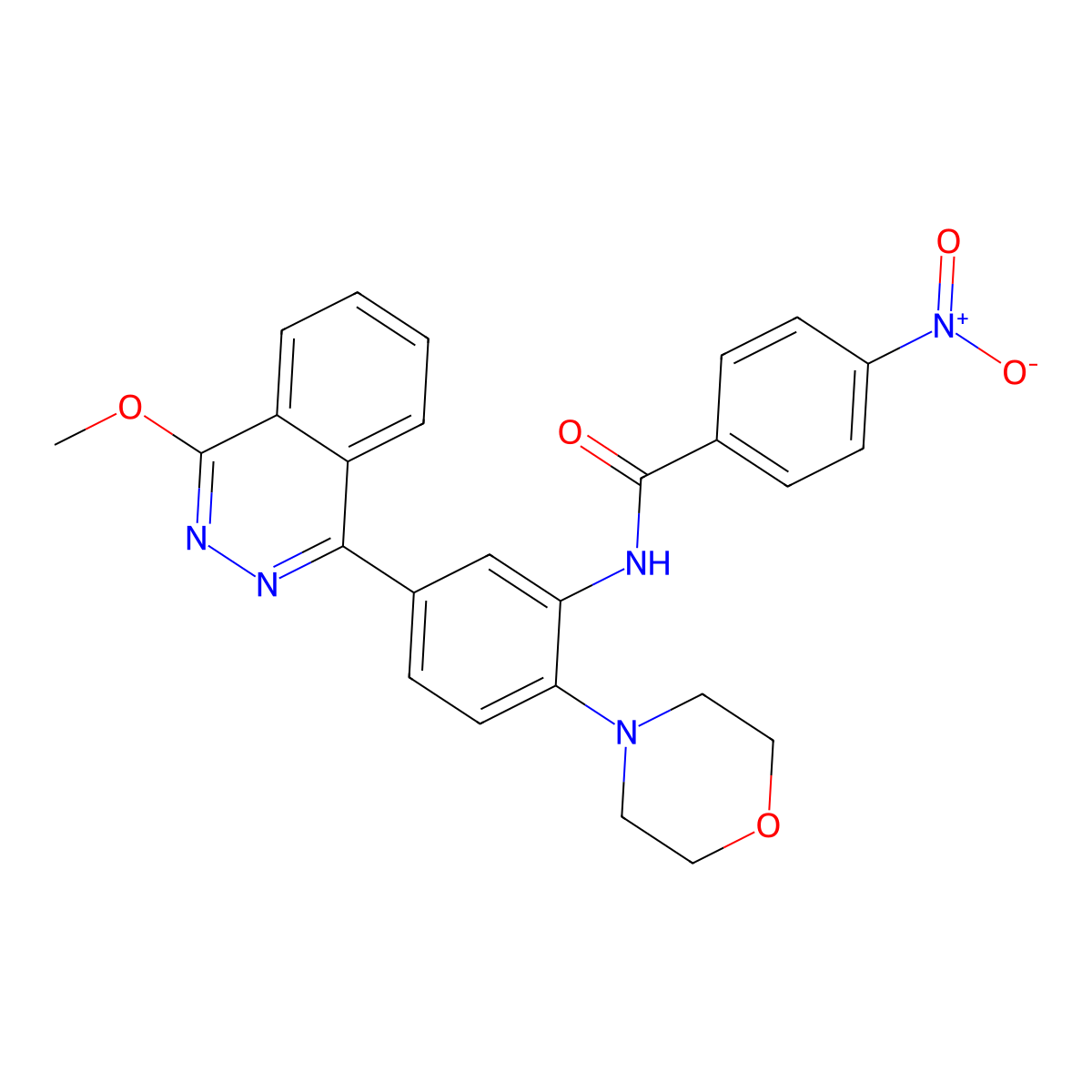 N-[5-(4-methoxyphthalazin-1-yl)-2-morpholin-4-ylphenyl]-4-nitrobenzamide molecular structure, CAS 573929-87-0