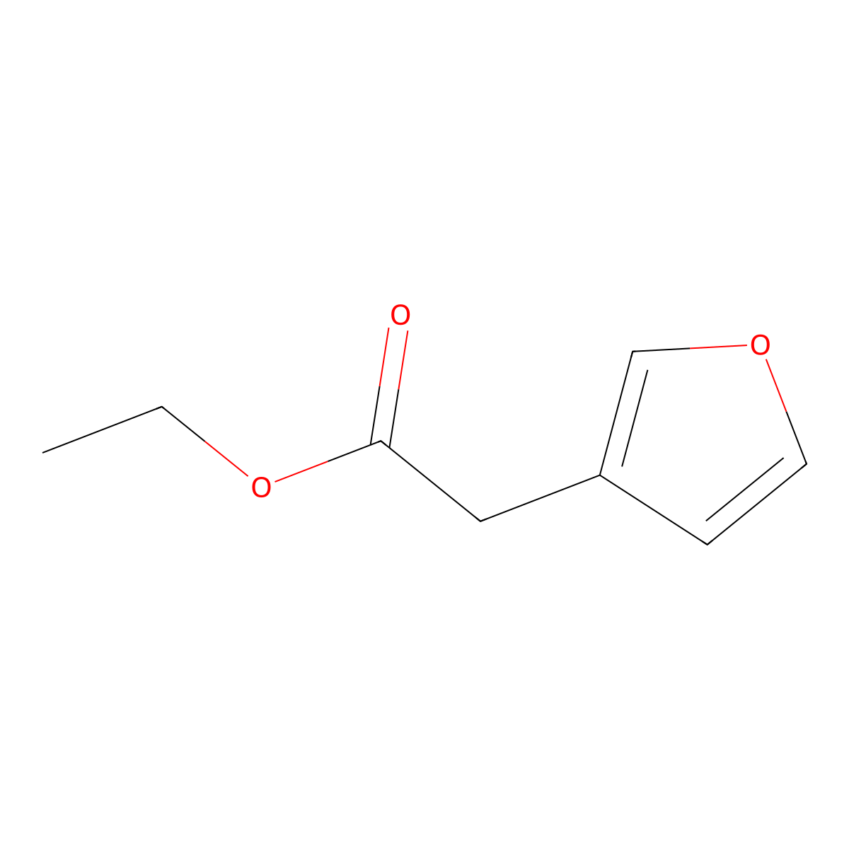 Ethyl 2-(furan-3-yl)acetate molecular structure, CAS 57393-62-1