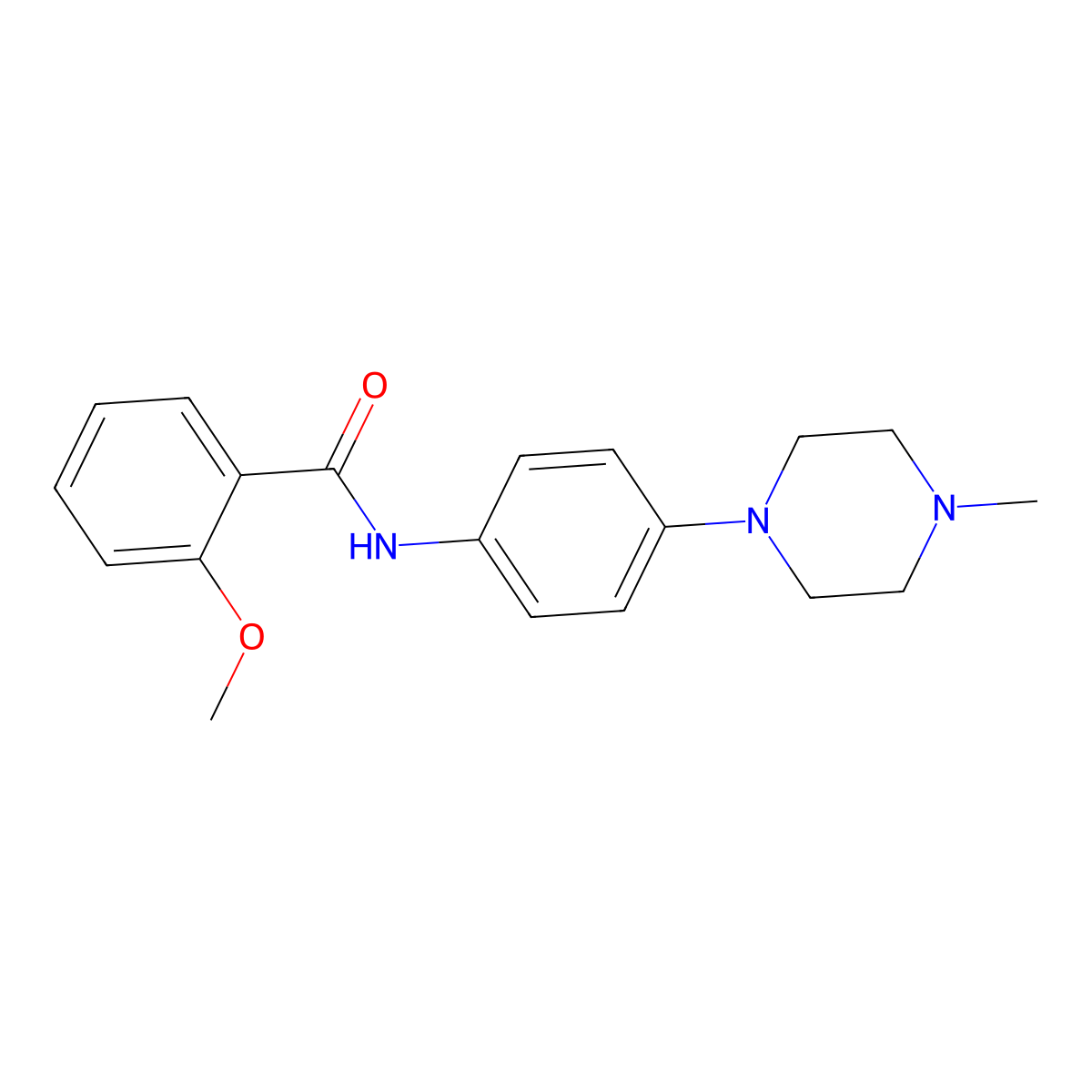 2-methoxy-N-[4-(4-methylpiperazin-1-yl)phenyl]benzamide molecular structure, CAS 573936-43-3