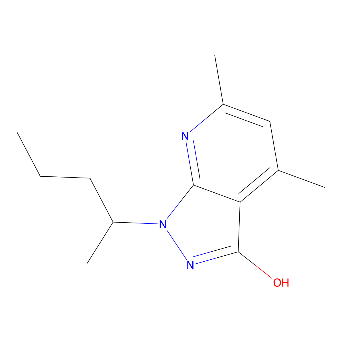 4,6-Dimethyl-1-(pentan-2-yl)-1,2-dihydro-3H-pyrazolo[3,4-b]pyridin-3-one molecular structure, CAS 573939-28-3