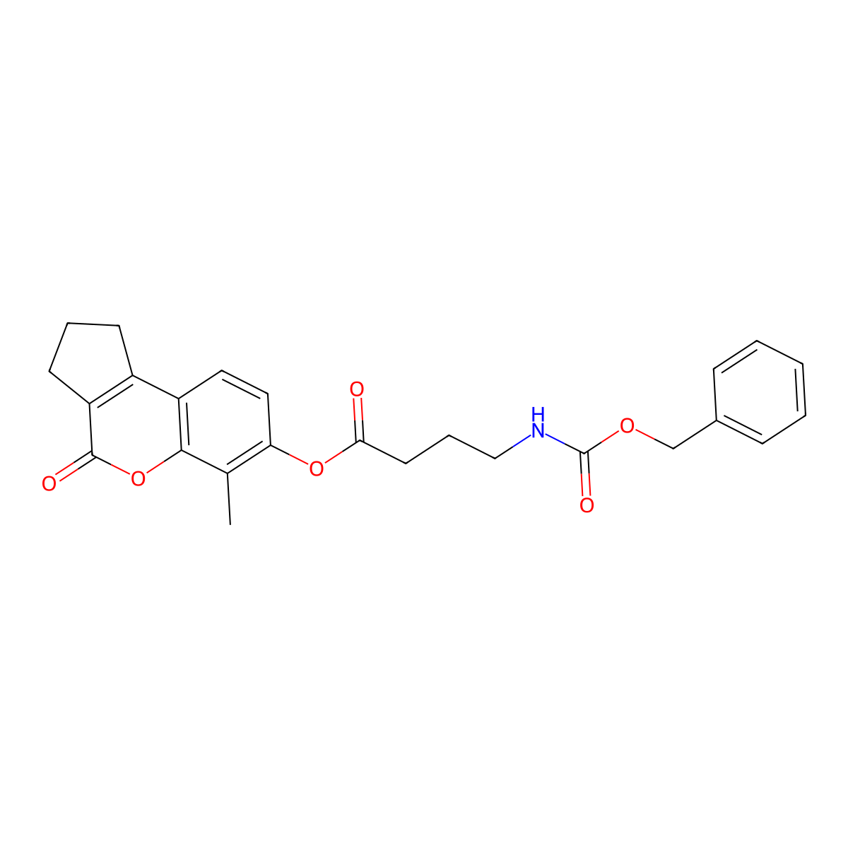 6-Methyl-4-oxo-1,2,3,4-tetrahydrocyclopenta[c]chromen-7-yl 4-{[(benzyloxy)carbonyl]amino}butanoate molecular structure, CAS 573947-56-5