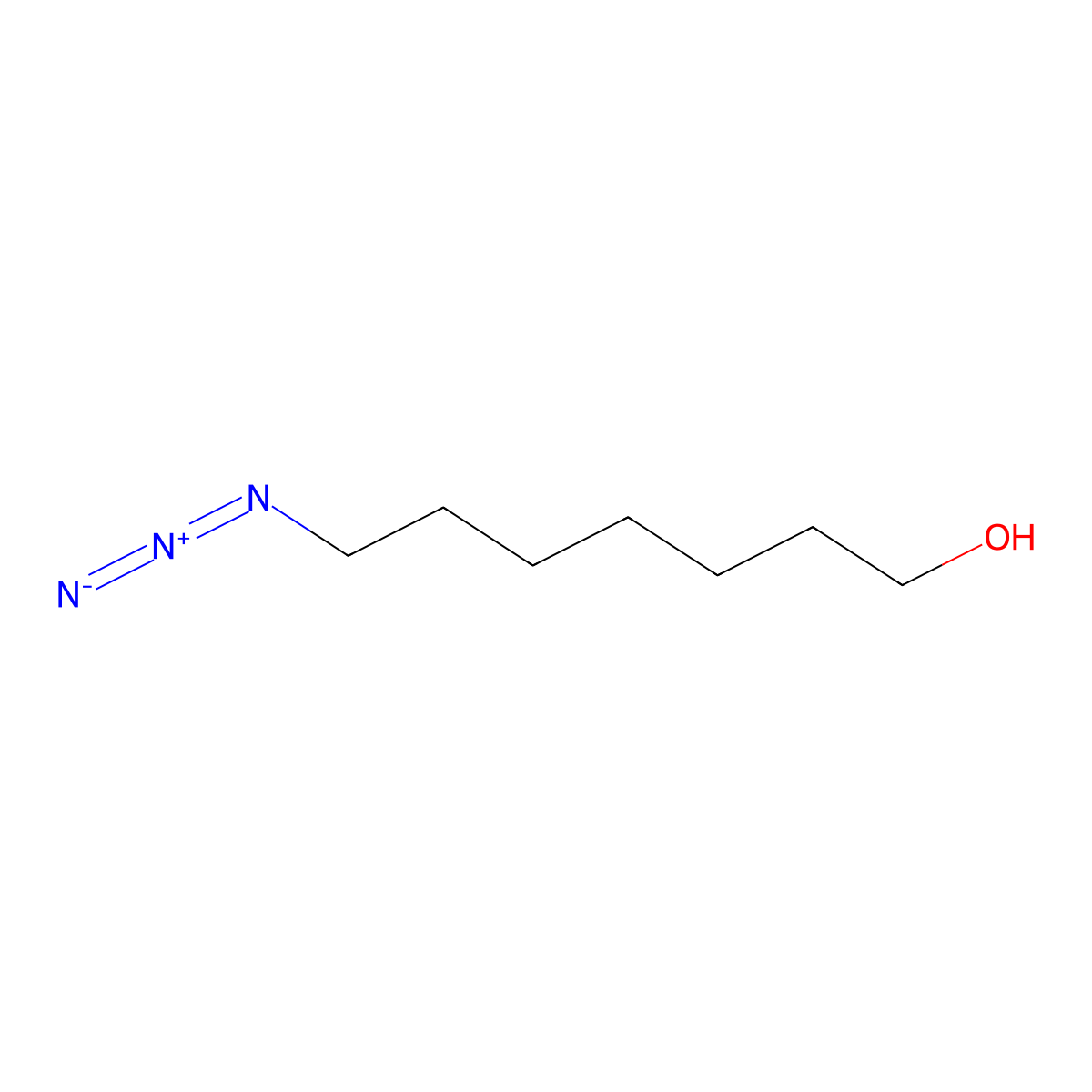 7-Azido-1-heptanol molecular structure, CAS 57395-45-6