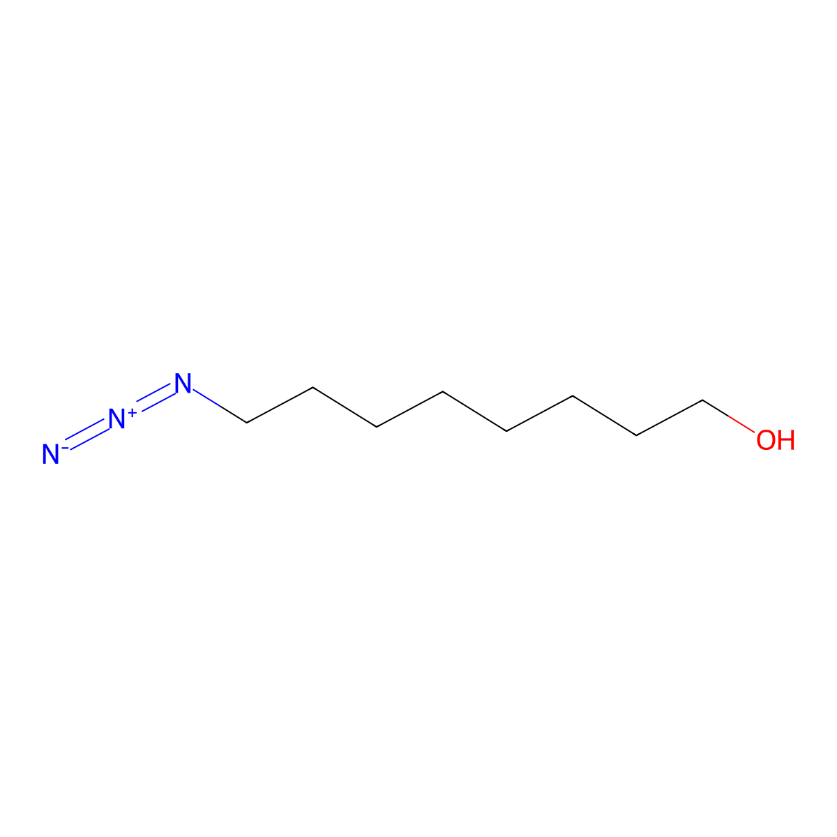 8-Azido-1-octanol molecular structure, CAS 57395-46-7