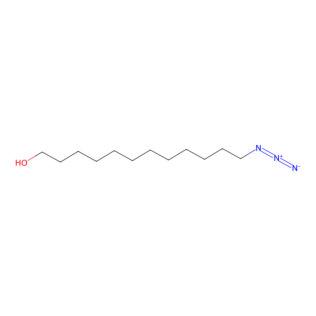 12-Azido-1-dodecanol molecular structure, CAS 57395-51-4