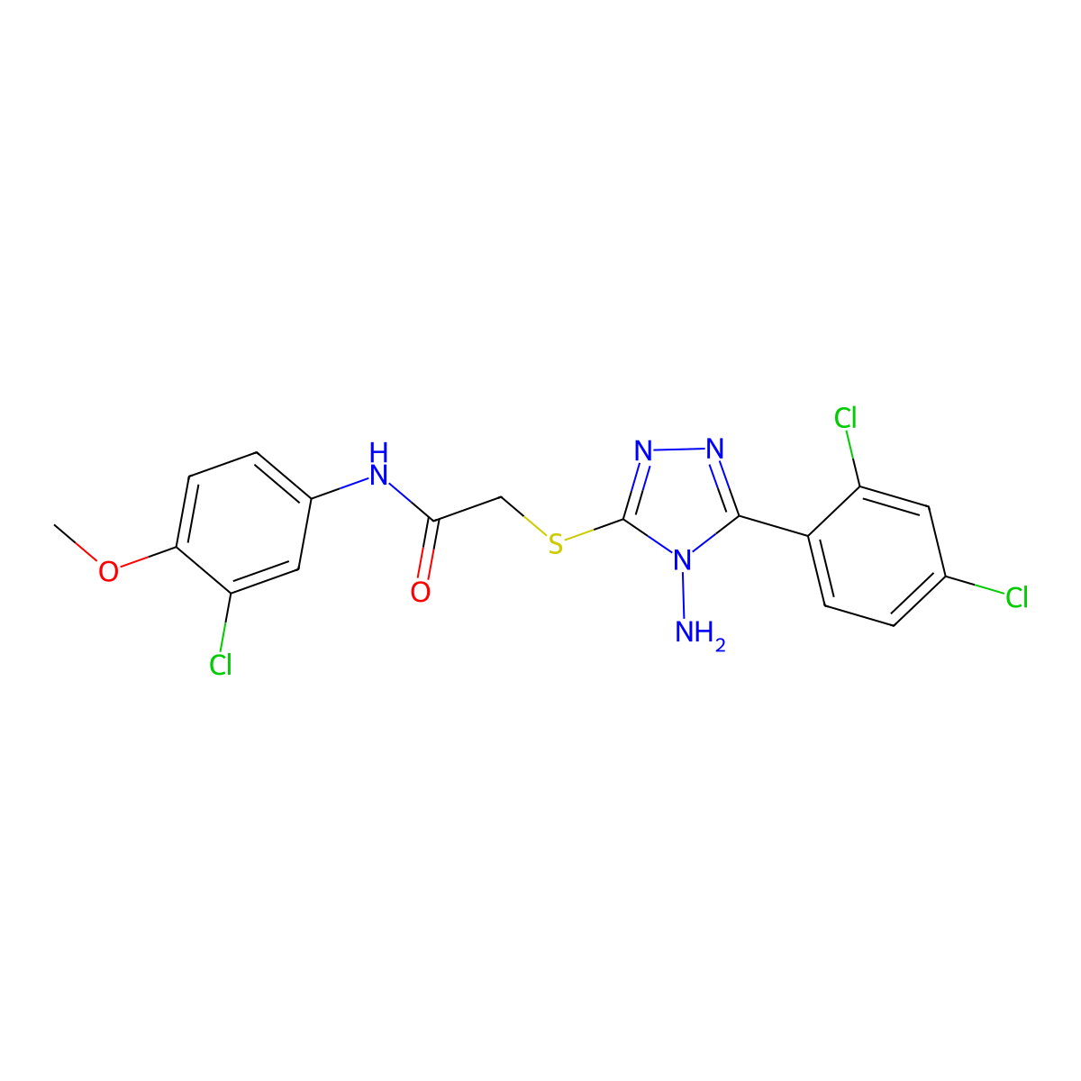 C17H14Cl3N5O2S molecular structure, CAS 573951-06-1