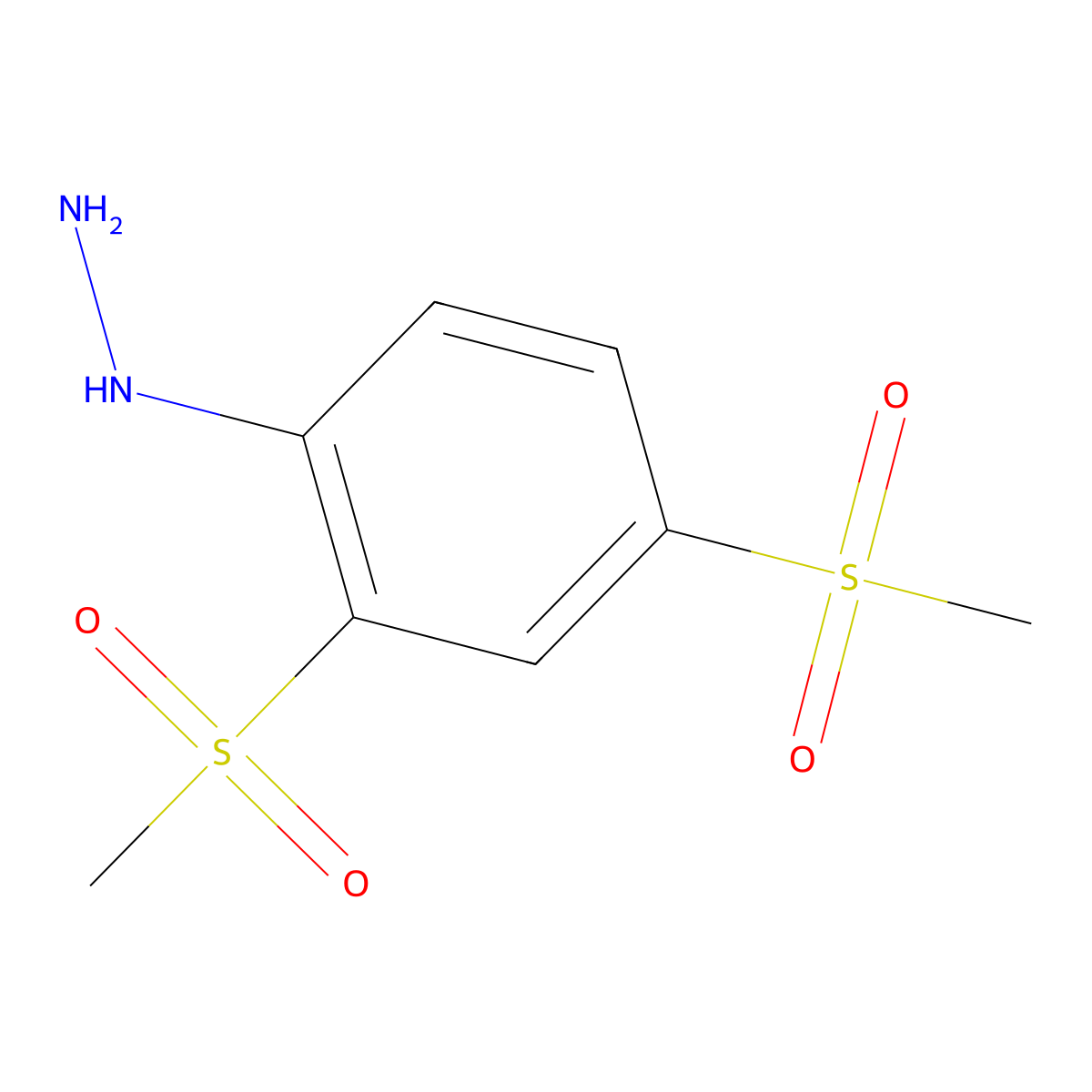 2,4-Bis(methylsulphonyl)phenylhydrazine molecular structure, CAS 57396-91-5