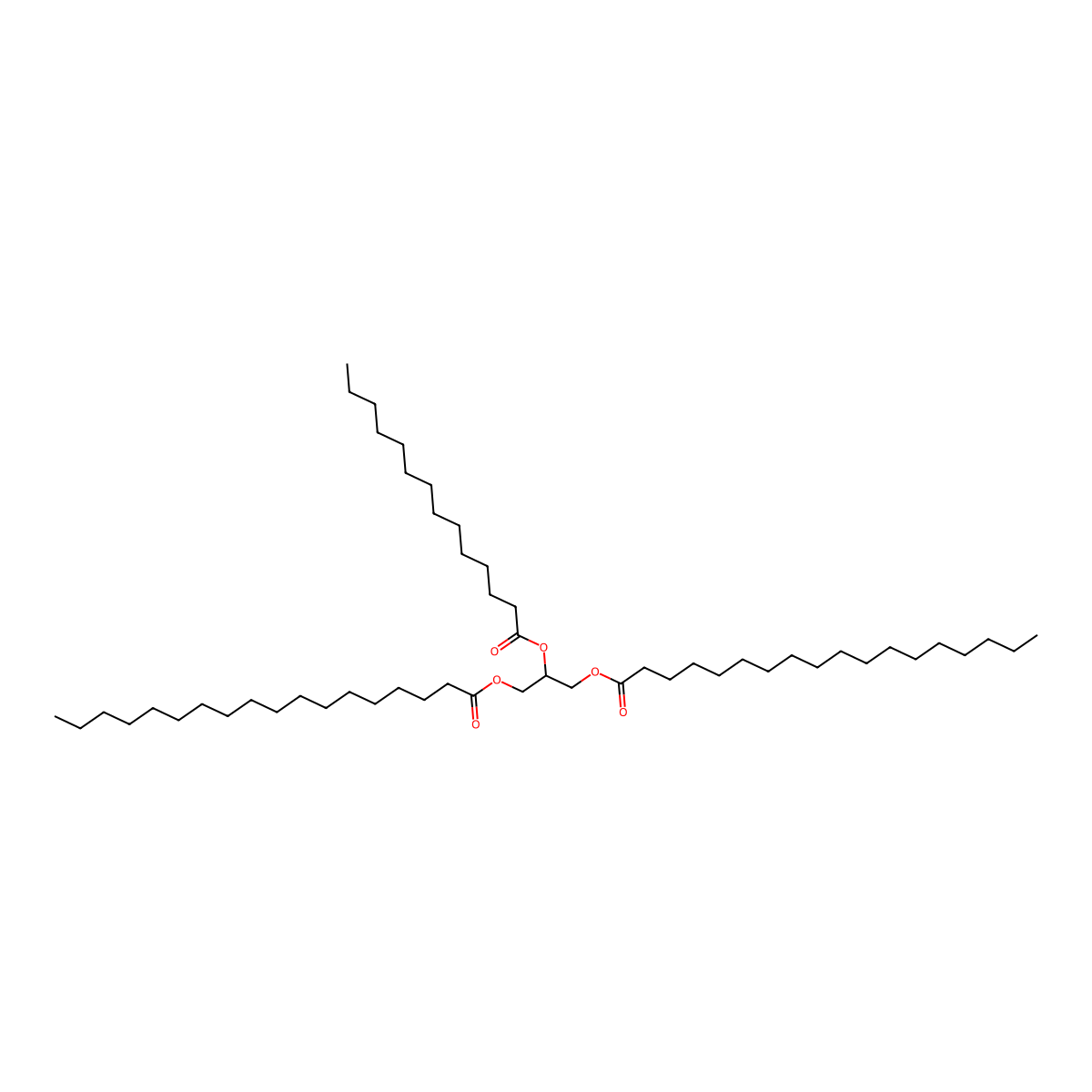 TG(18:0/14:0/18:0)[iso3] molecular structure, CAS 57396-99-3