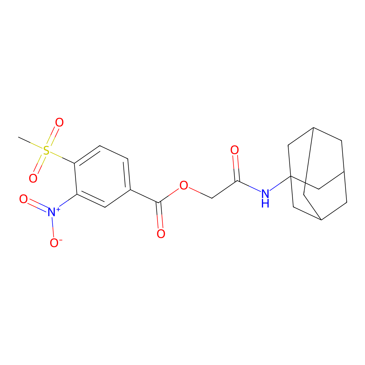 [(Adamantan-1-yl)carbamoyl]methyl 4-methanesulfonyl-3-nitrobenzoate molecular structure, CAS 573965-48-7