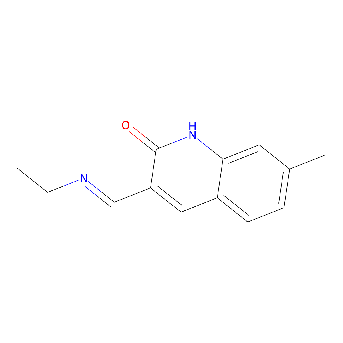 3-[(Ethylimino)methyl]-7-methyl-2(1H)-quinolinone molecular structure, CAS 573974-93-3