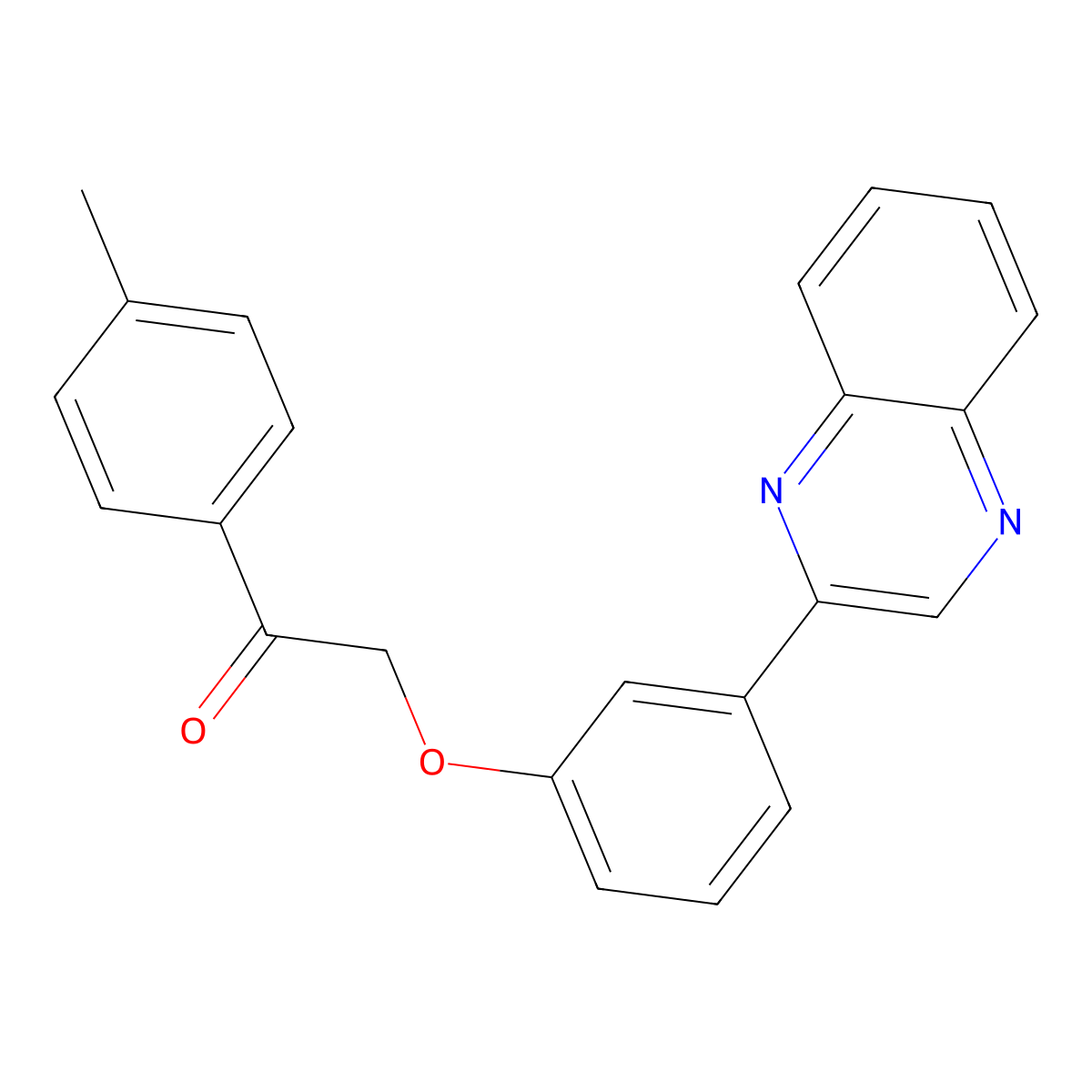 1-(4-Methylphenyl)-2-(3-quinoxalin-2-ylphenoxy)ethanone molecular structure, CAS 573975-01-6