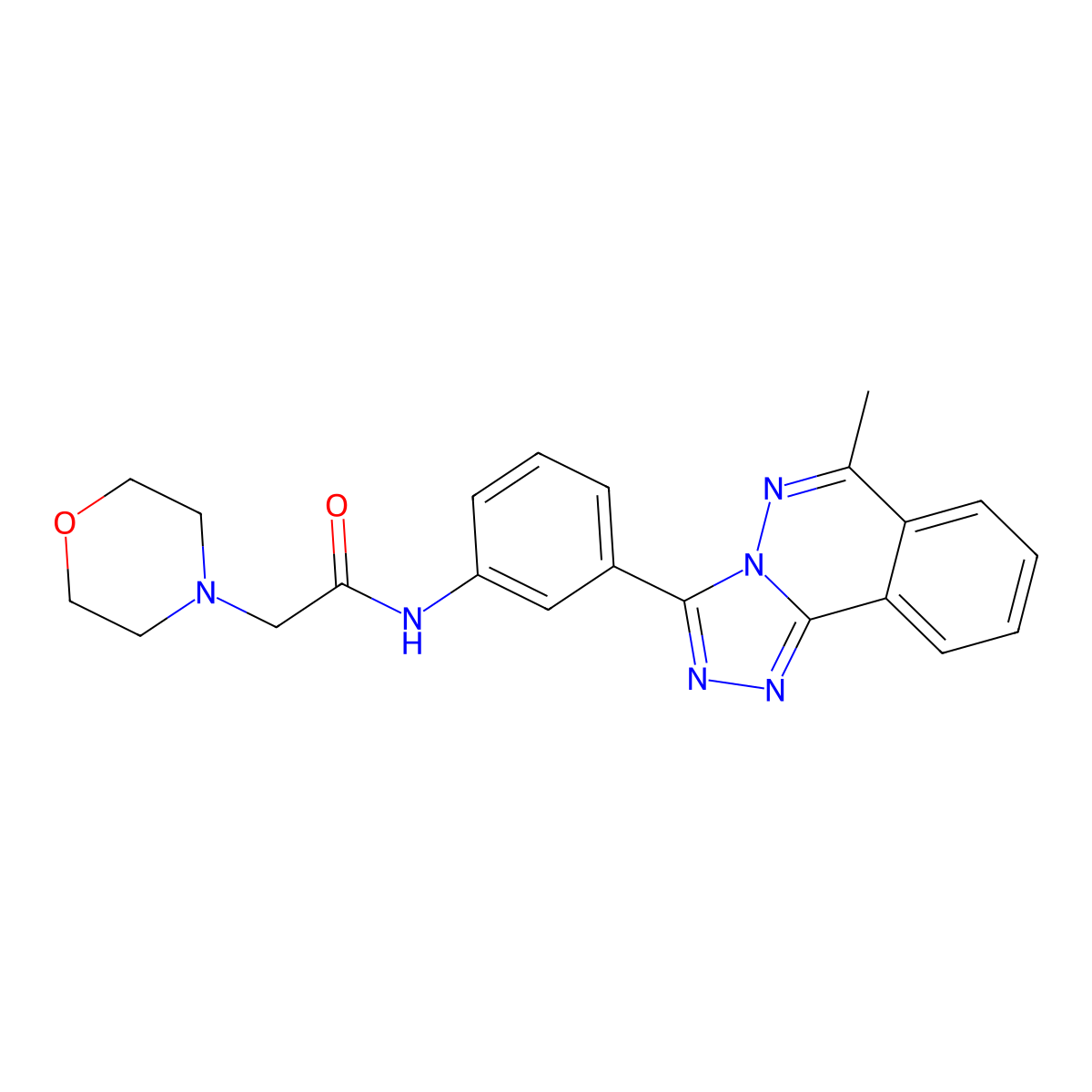 N-[3-(6-methyl[1,2,4]triazolo[3,4-a]phthalazin-3-yl)phenyl]-2-(4-morpholinyl)acetamide molecular structure, CAS 573975-05-0