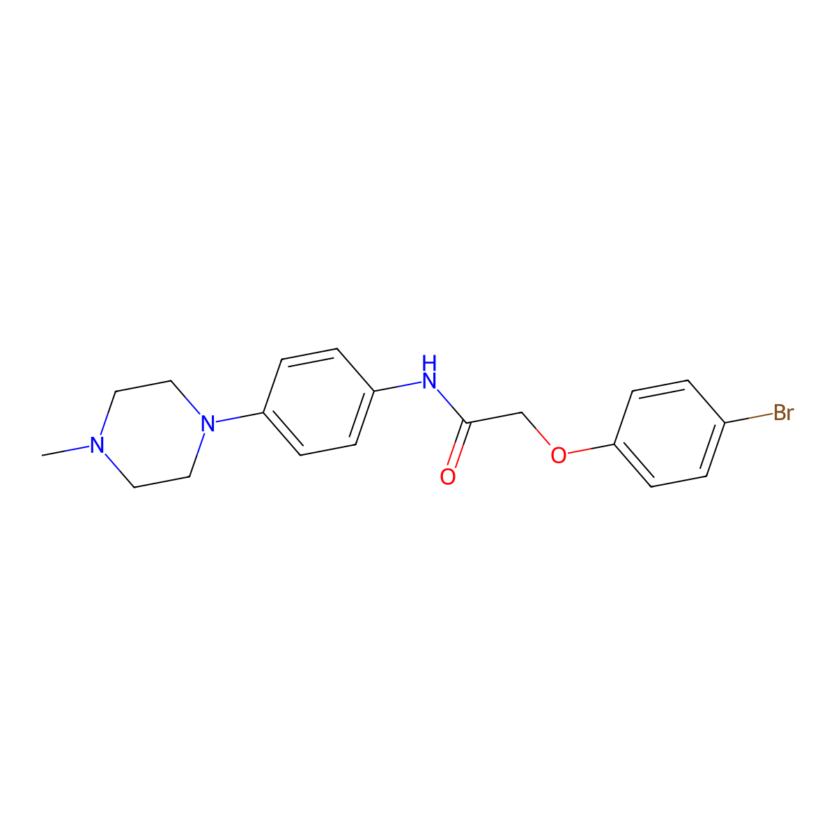 2-(4-bromophenoxy)-N-[4-(4-methylpiperazin-1-yl)phenyl]acetamide molecular structure, CAS 573975-41-4