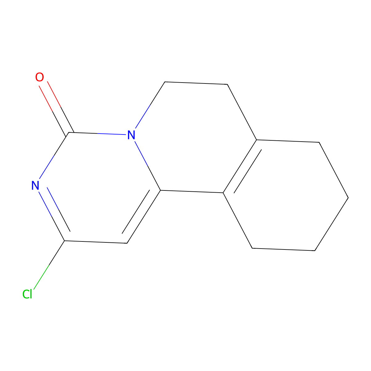 2-Chloro-6,7,8,9,10,11-hexahydro-4H-pyrimido[6,1-A]isoquinolin-4-one molecular structure, CAS 573975-44-7