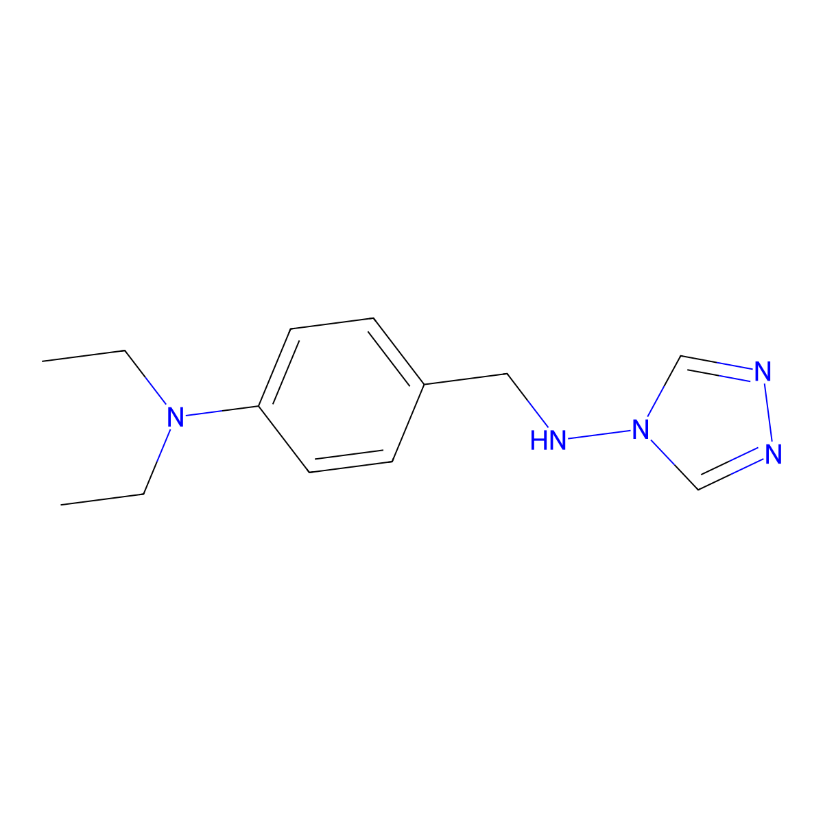 N-[4-(diethylamino)benzyl]-4H-1,2,4-triazol-4-amine molecular structure, CAS 573975-46-9