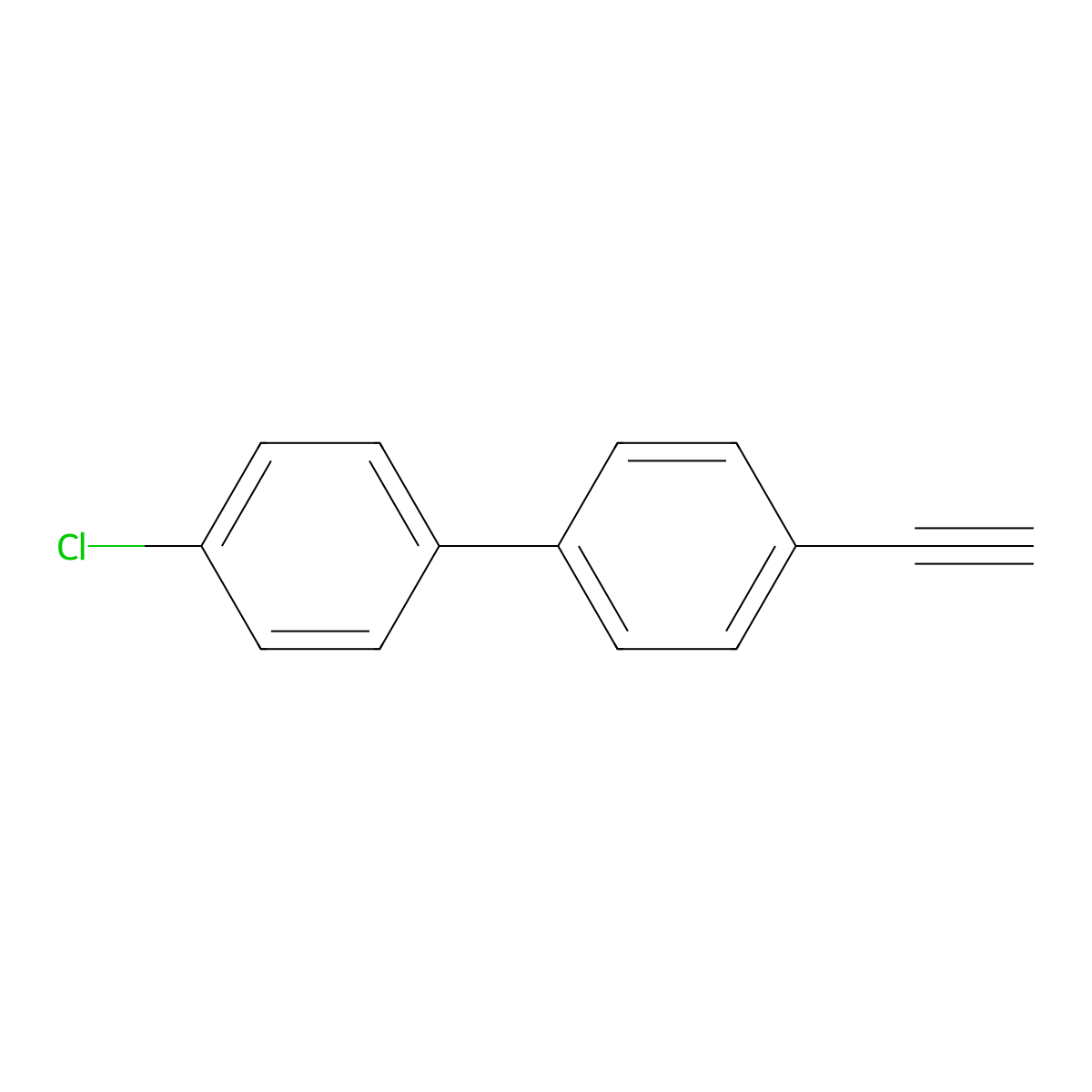 4-Chloro-4'-ethynyl-1,1'-biphenyl molecular structure, CAS 57399-11-8