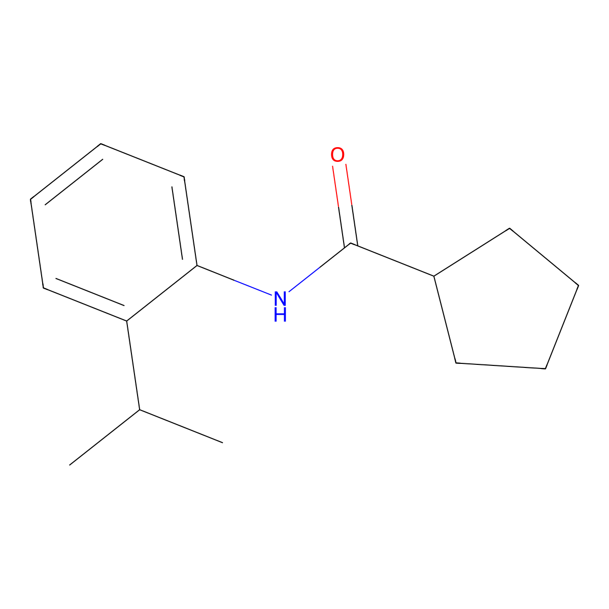 N-(2-isopropylphenyl)cyclopentanecarboxamide molecular structure, CAS 573993-31-4