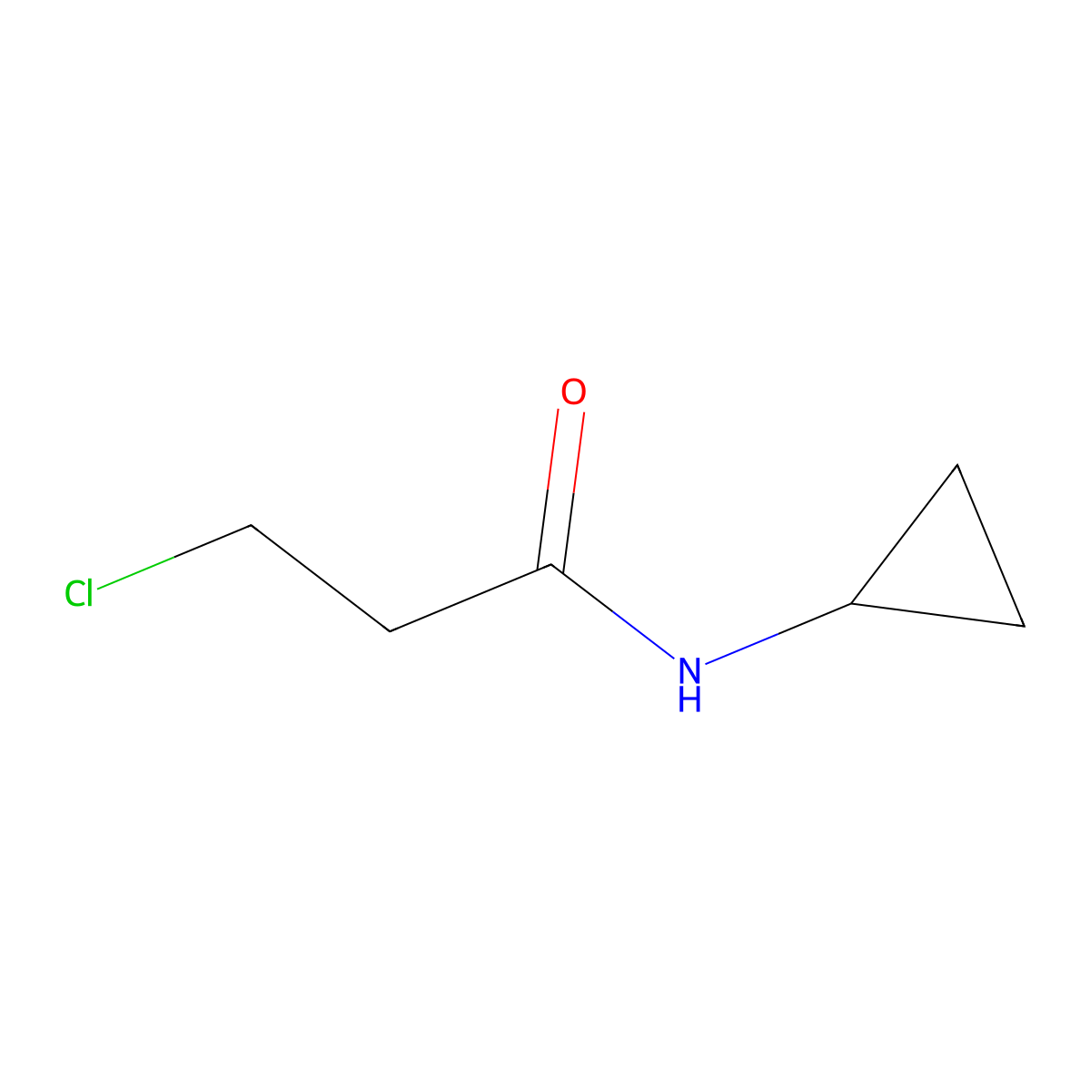 3-chloro-N-cyclopropylpropanamide molecular structure, CAS 573994-60-2