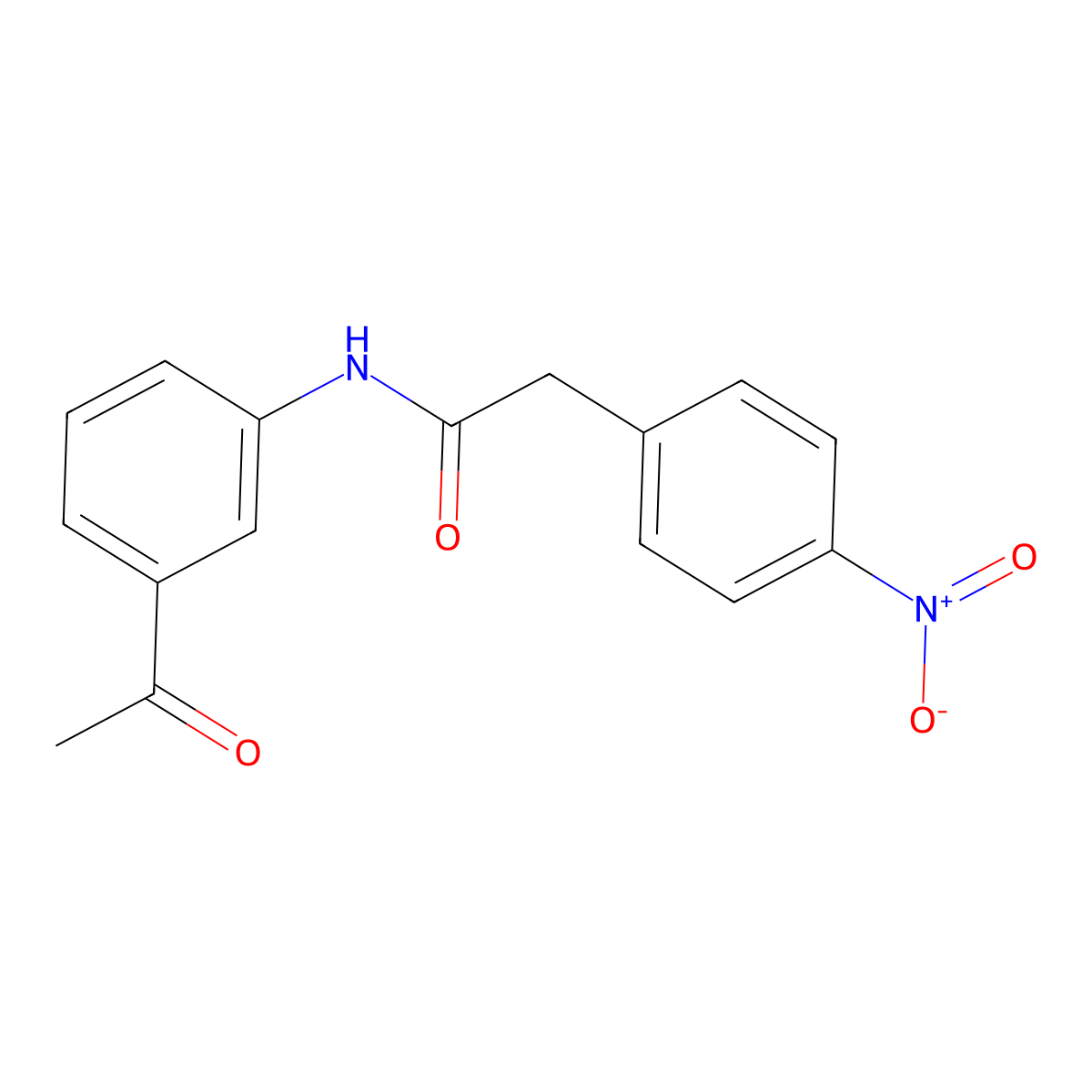 N-(3-acetylphenyl)-2-(4-nitrophenyl)acetamide molecular structure, CAS 573995-04-7