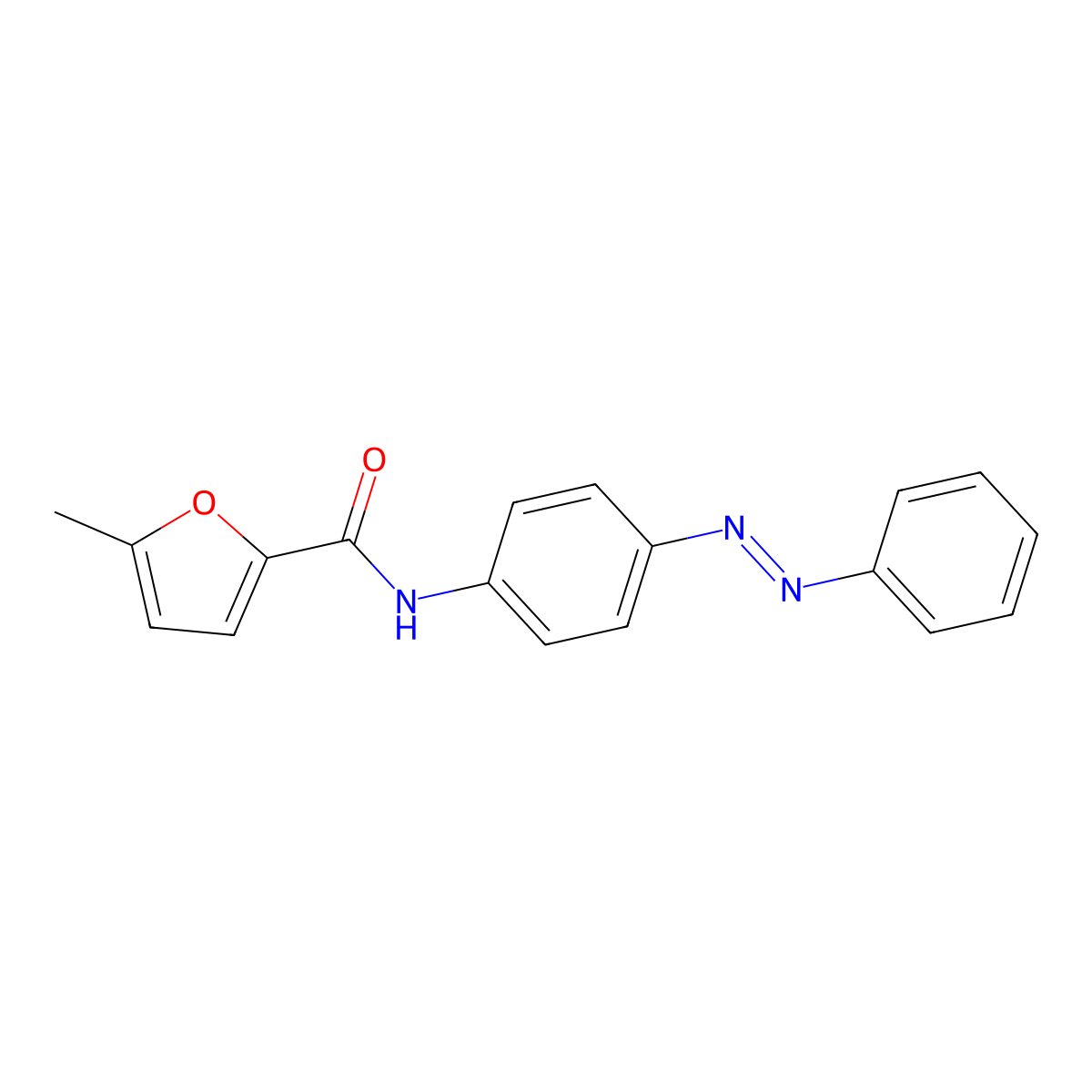 5-methyl-N-{4-[(E)-phenyldiazenyl]phenyl}furan-2-carboxamide molecular structure, CAS 573995-42-3