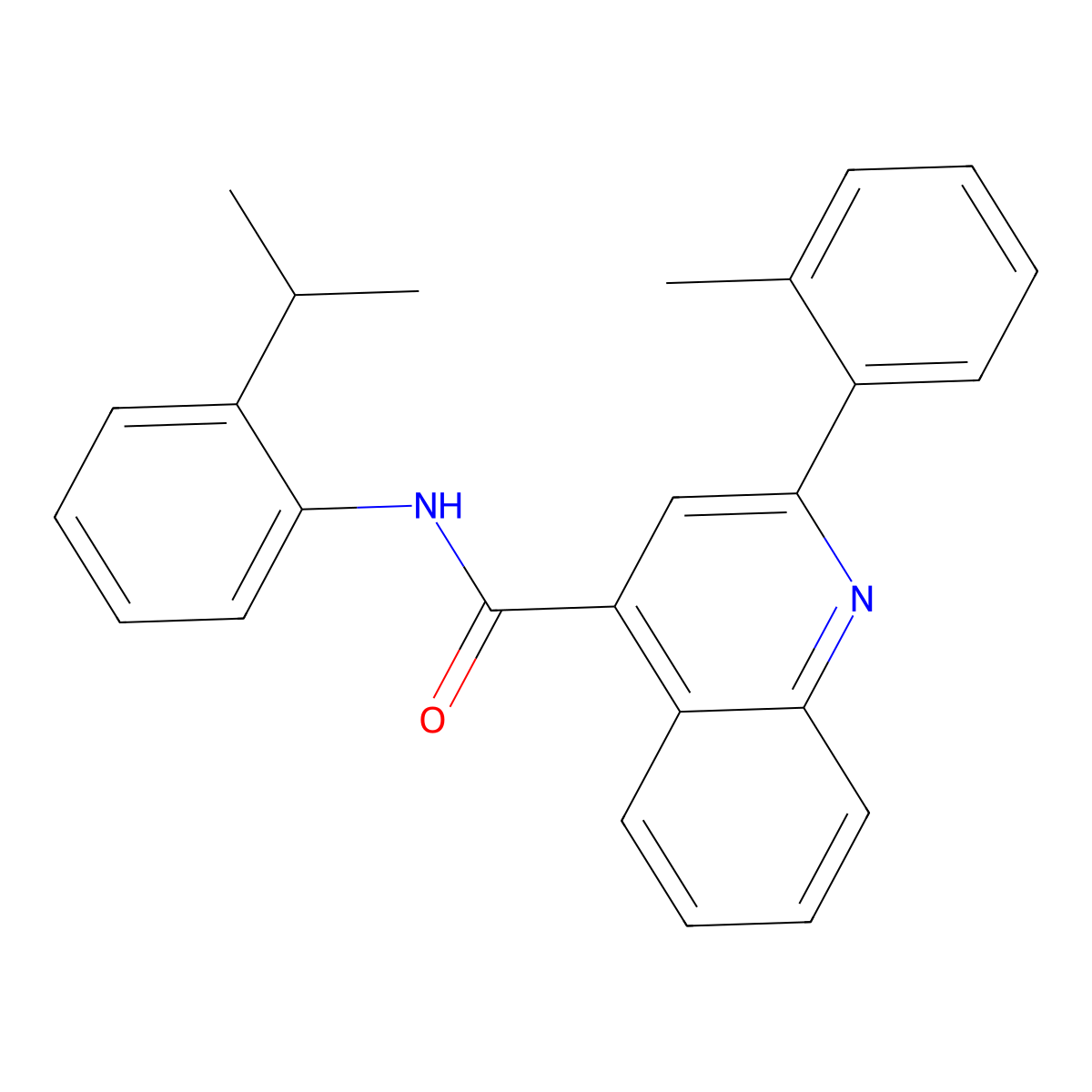 2-(2-methylphenyl)-N-(2-propan-2-ylphenyl)quinoline-4-carboxamide molecular structure, CAS 573997-08-7