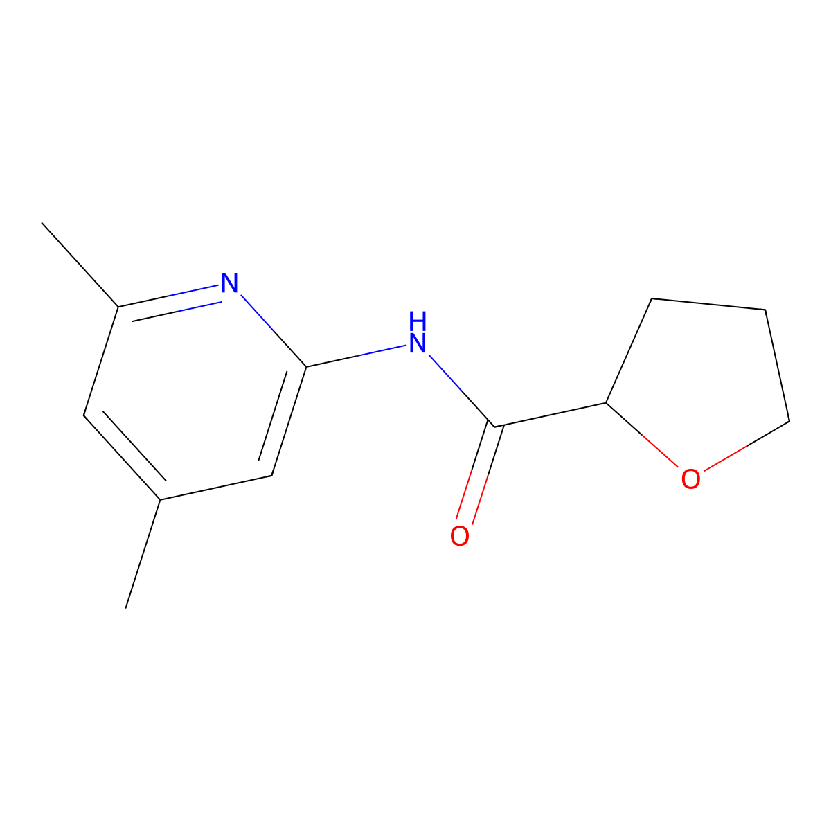 N-(4,6-dimethylpyridin-2-yl)oxolane-2-carboxamide molecular structure, CAS 573997-83-8