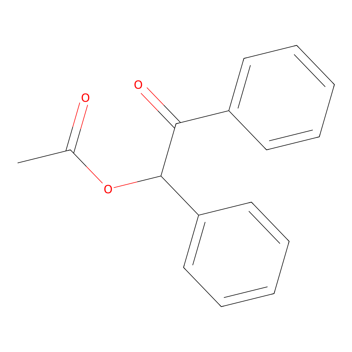 Benzoin acetate molecular structure, CAS 574-06-1