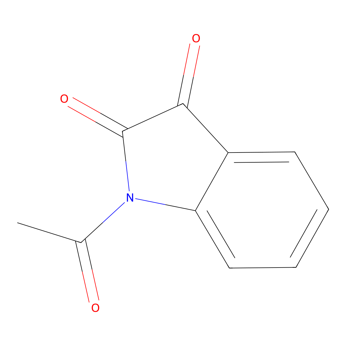 Acetylisatin molecular structure, CAS 574-17-4